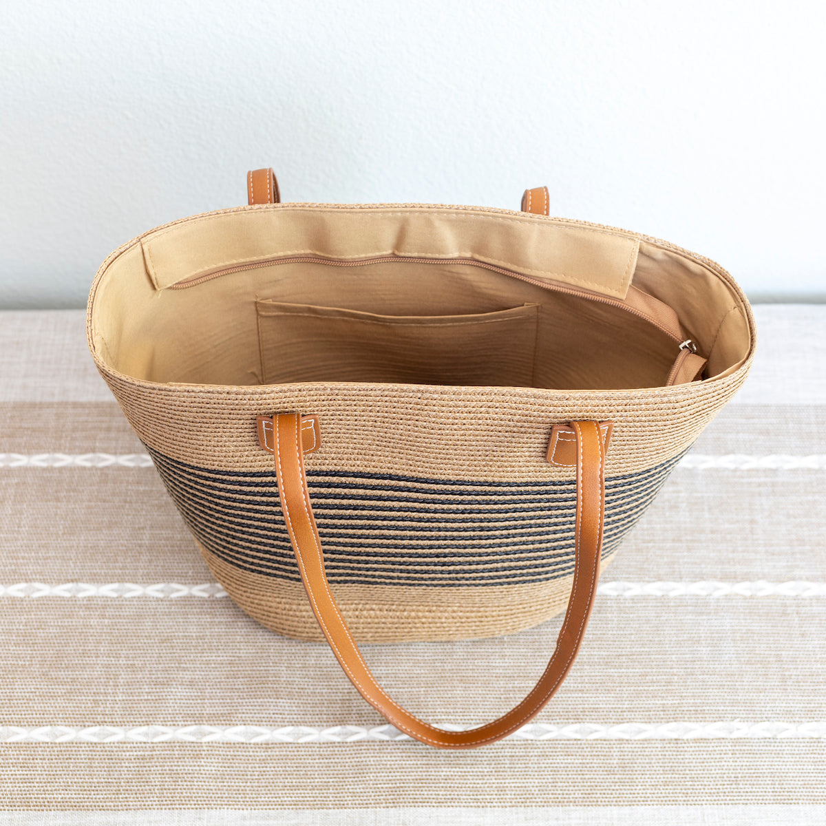 Elena Handbags Straw Summer Tote Beach Basket Bag
