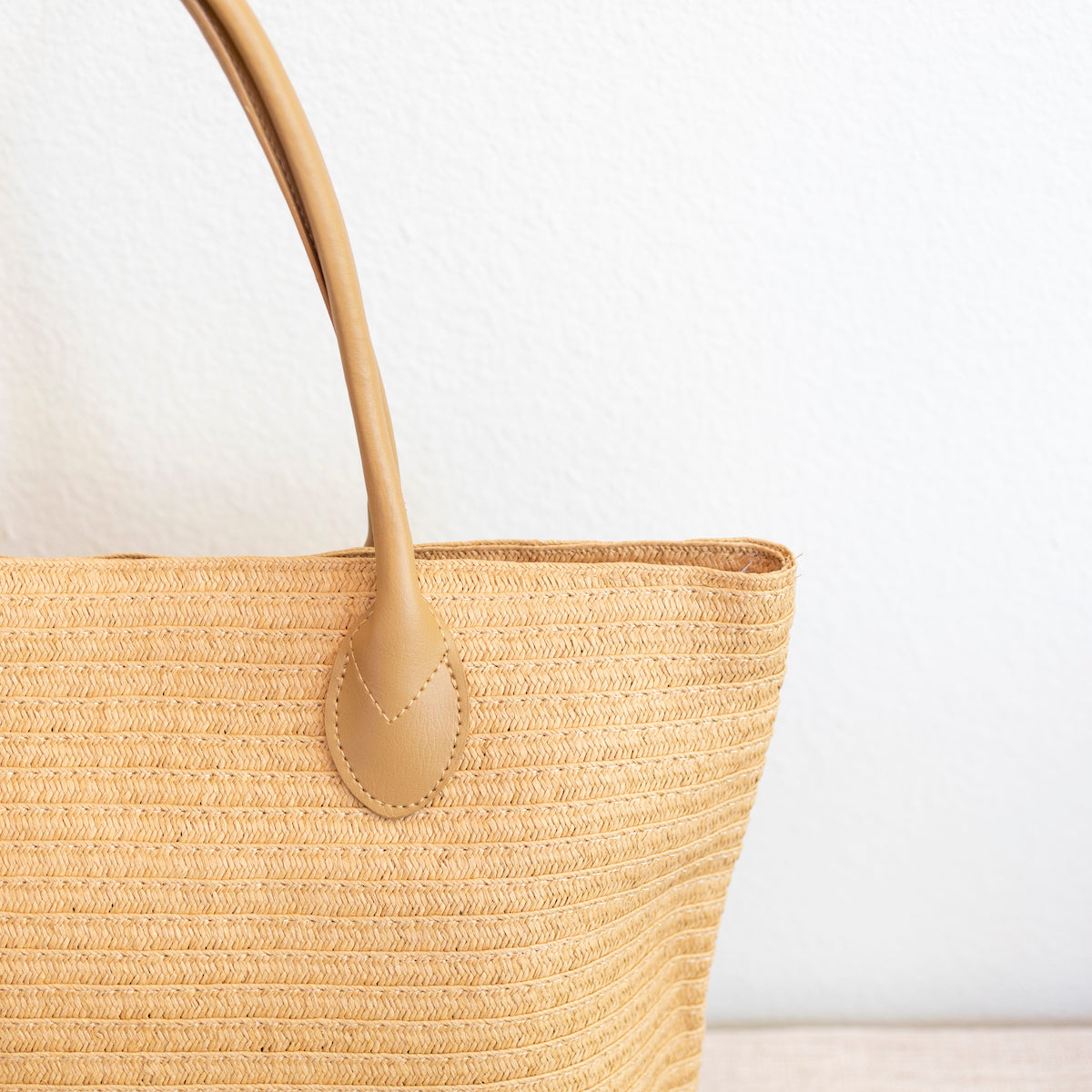 Elena Handbags Elegant Straw Woven Summer Tote