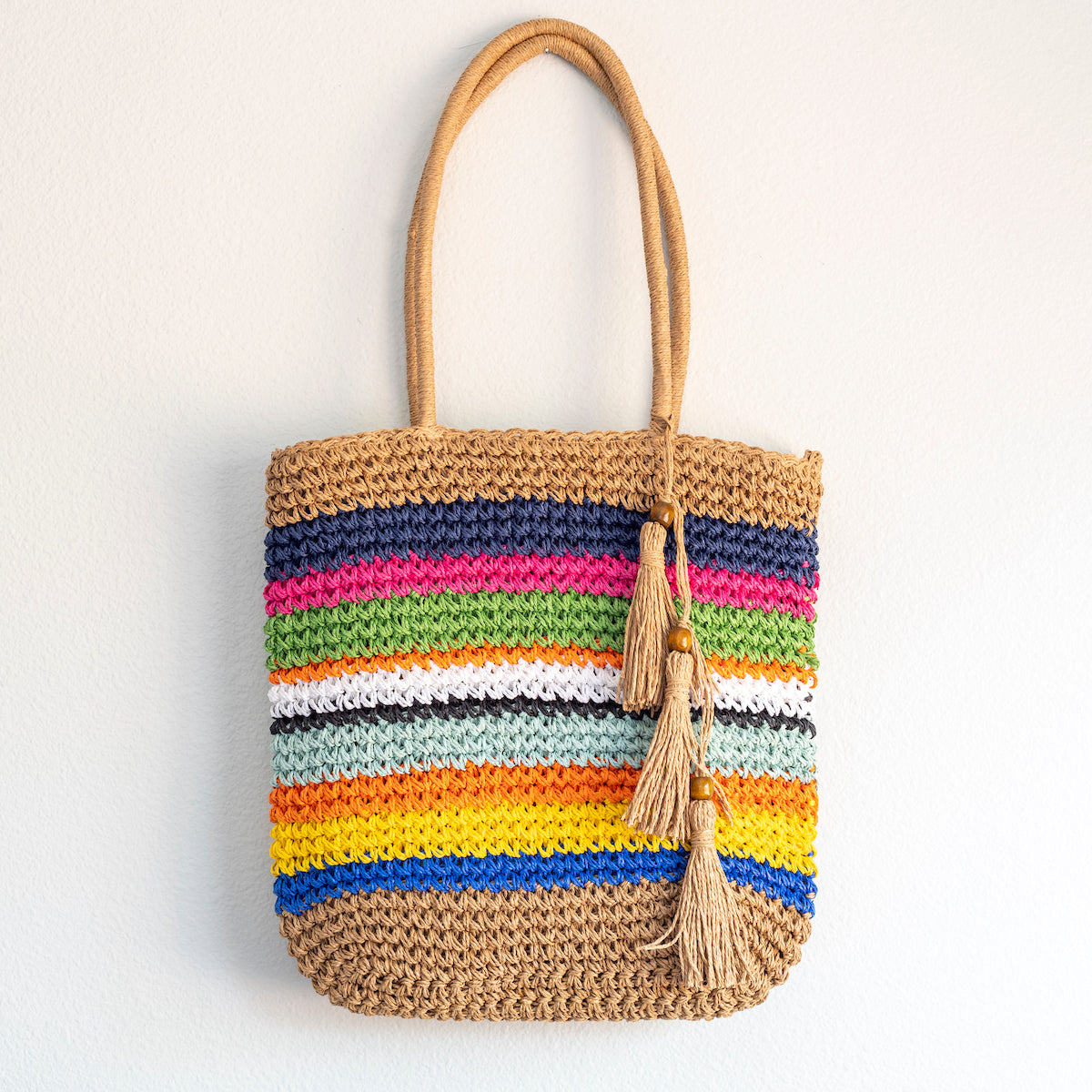 Large Straw Woven Tote Bag