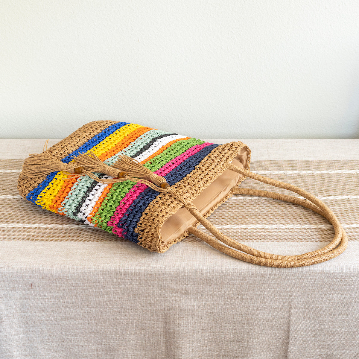 Large Straw Woven Tote Bag
