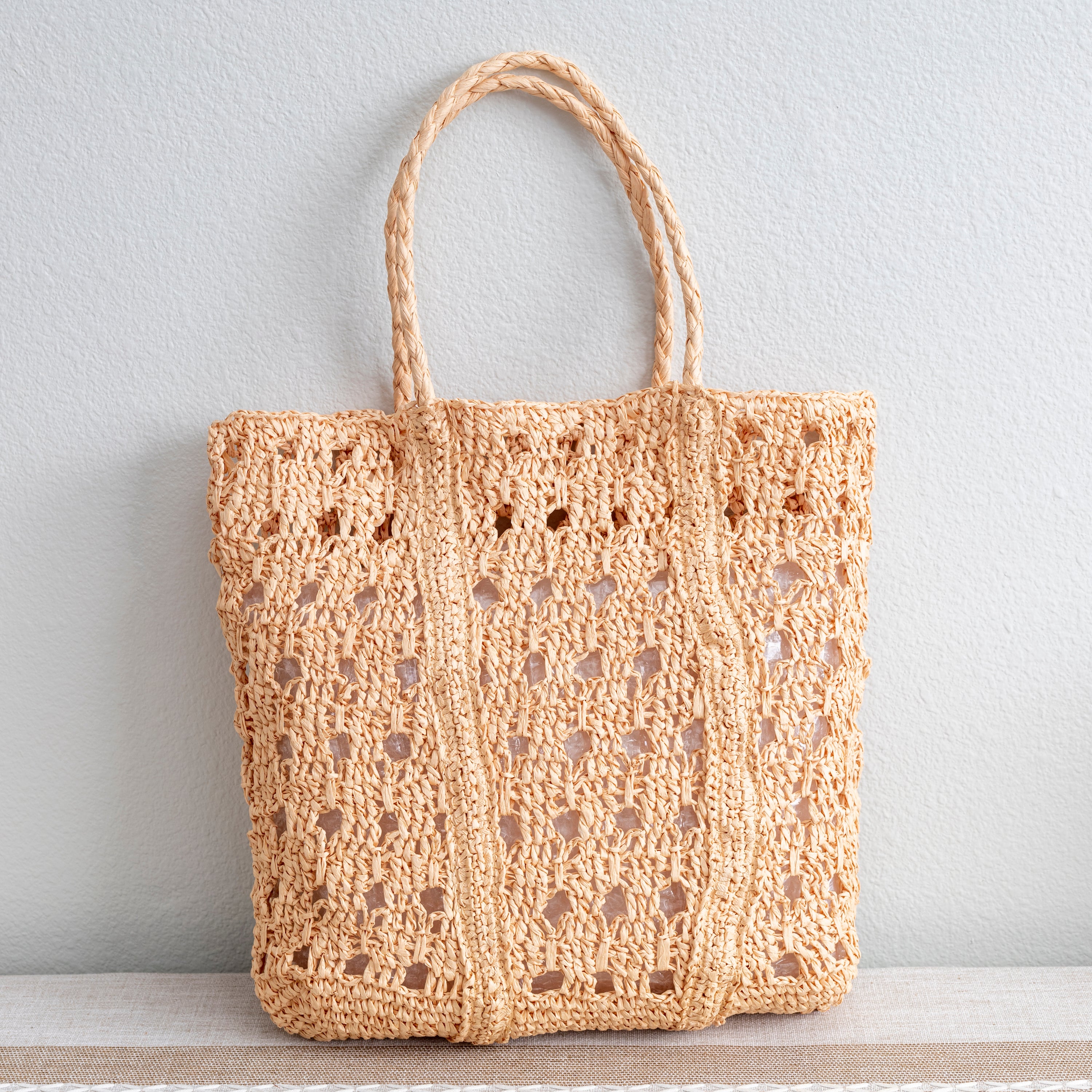 Women's Large Woven Summer Straw Tote
