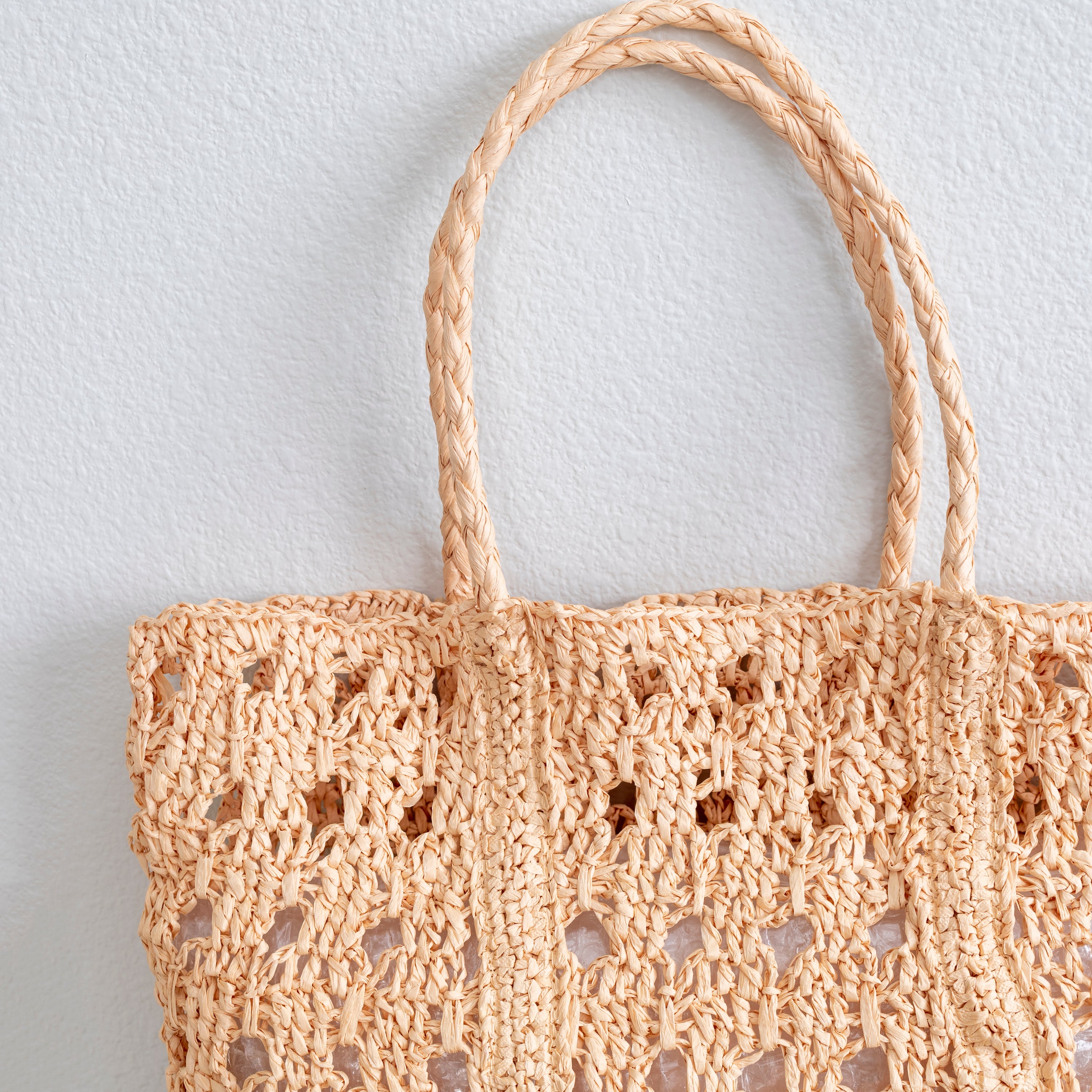 Women's Large Woven Summer Straw Tote