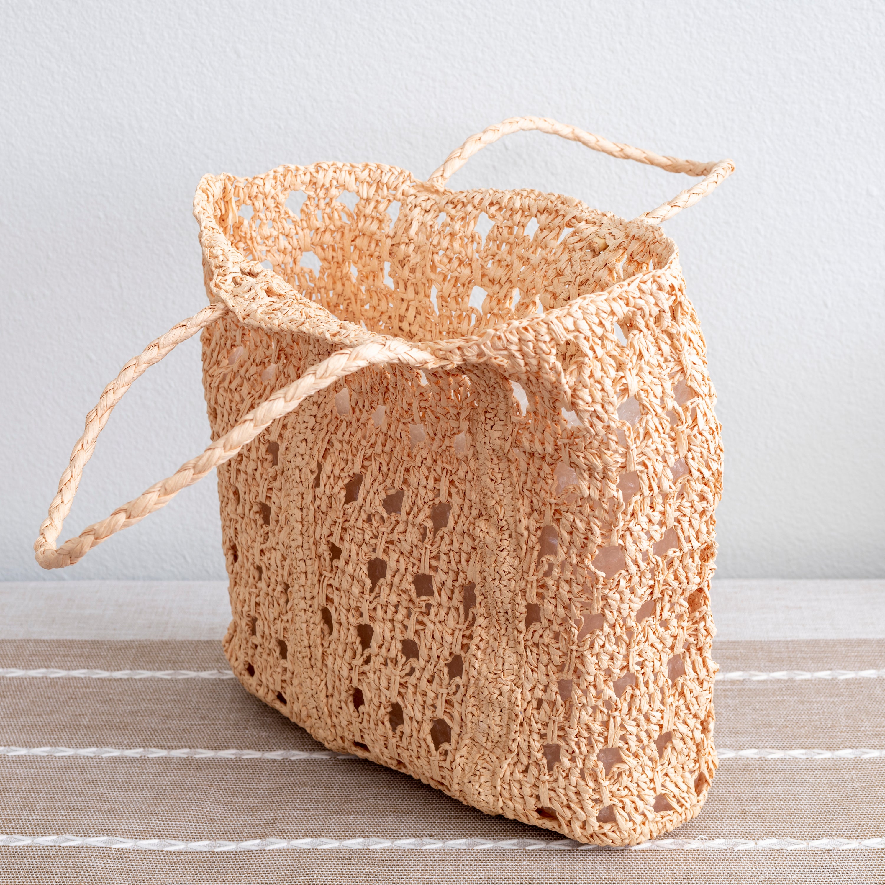 Women's Large Woven Summer Straw Tote