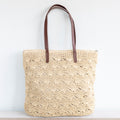Straw Woven Summer Fashion Bag with Floral Designs