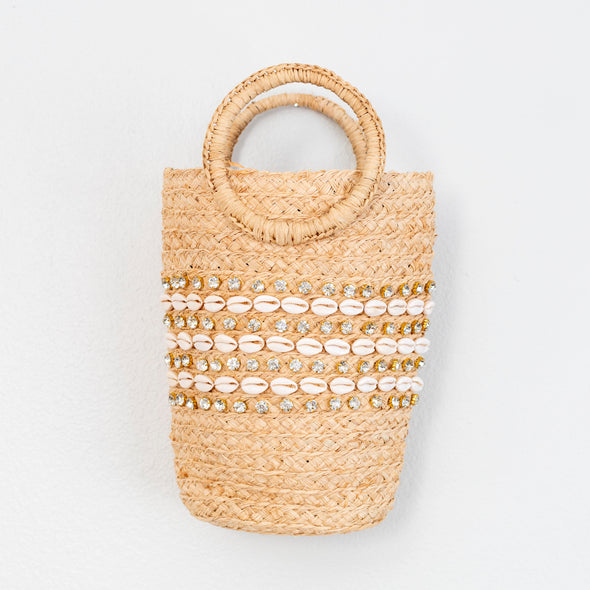 Elena Handbags Summer Raffia Straw Beach Basket Handbag