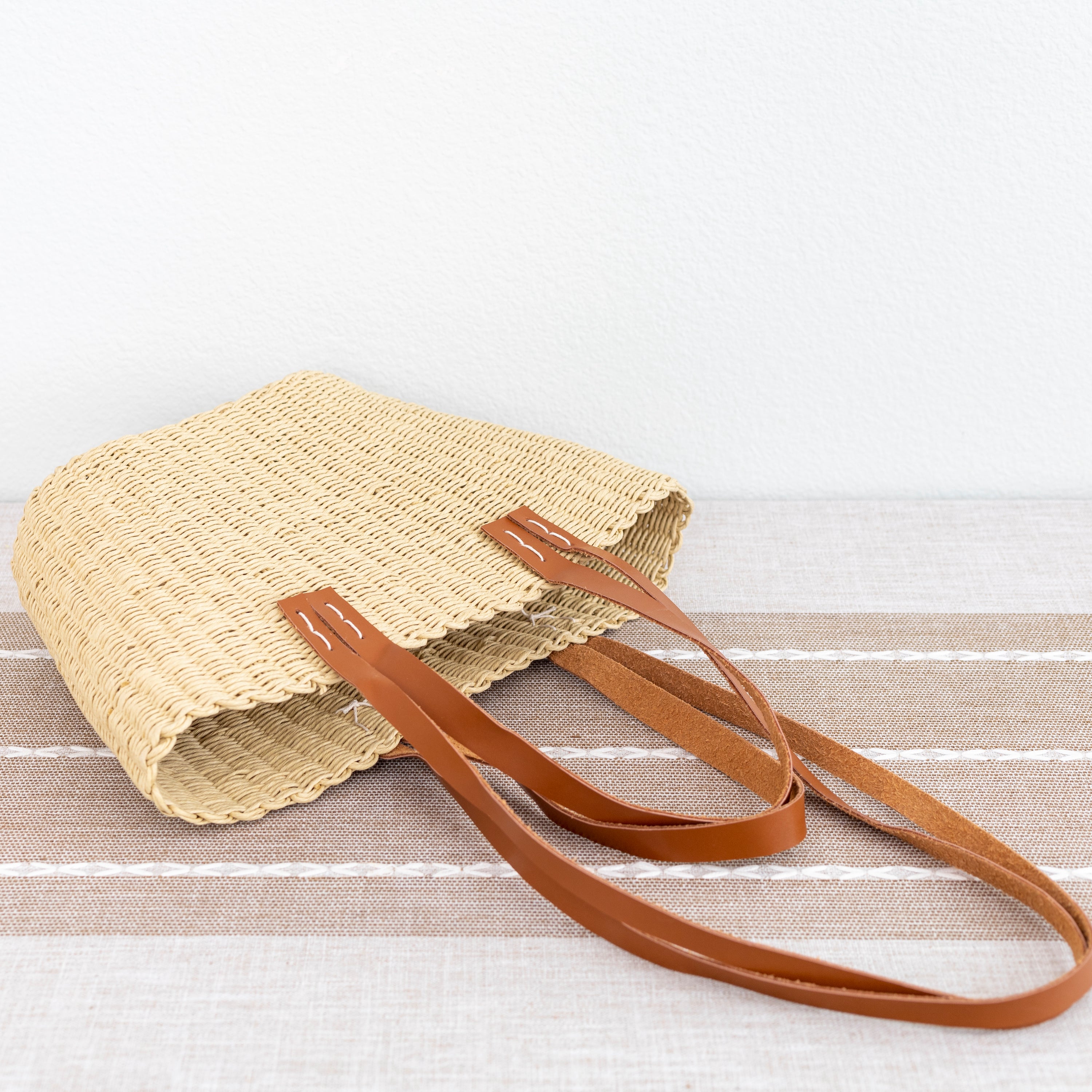 Straw Shell Basket Summer Tote