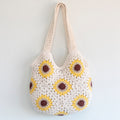 Crochet Sunflower Granny Square Tote