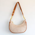 Straw Half Moon Summer Purse