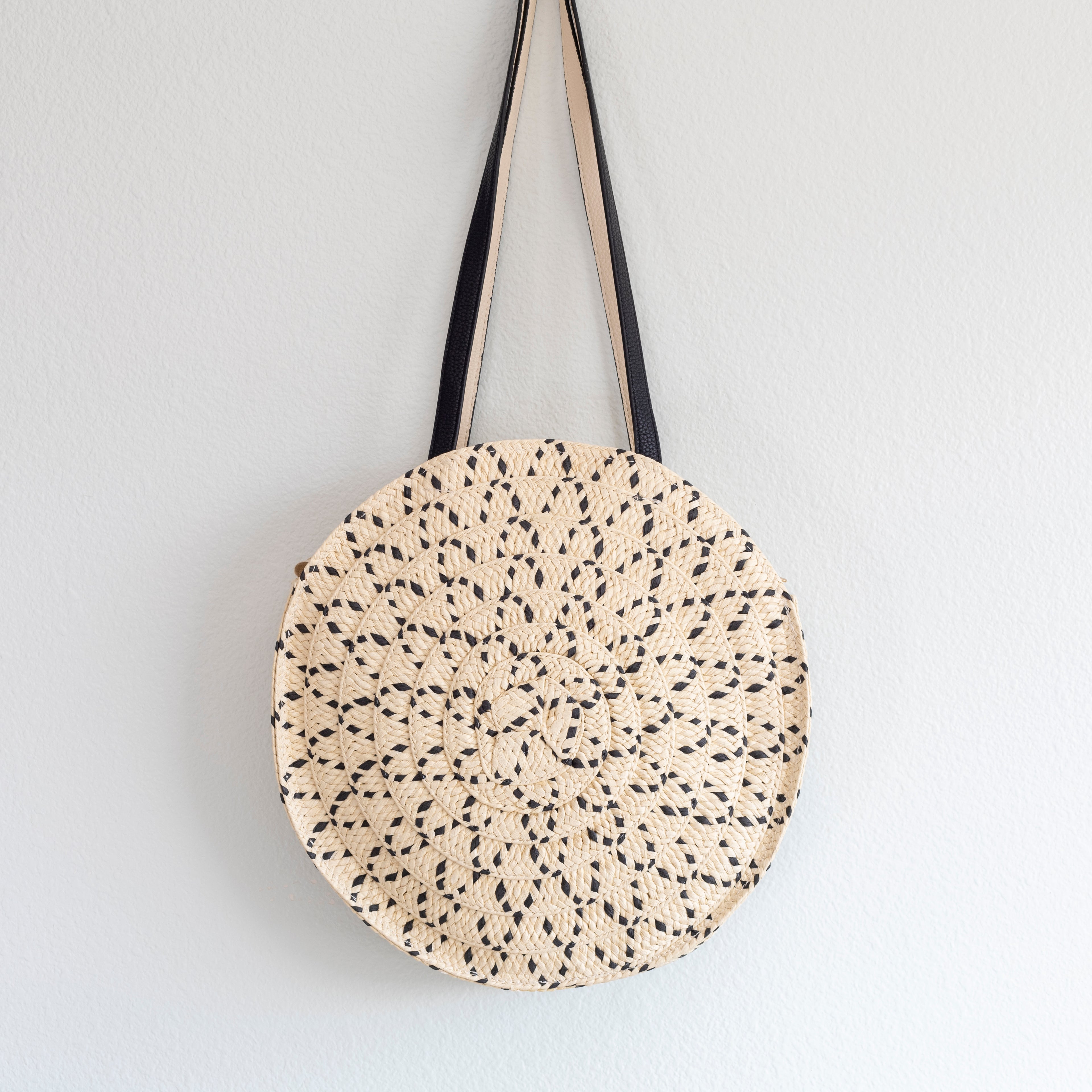 Round Straw Fashion Tote
