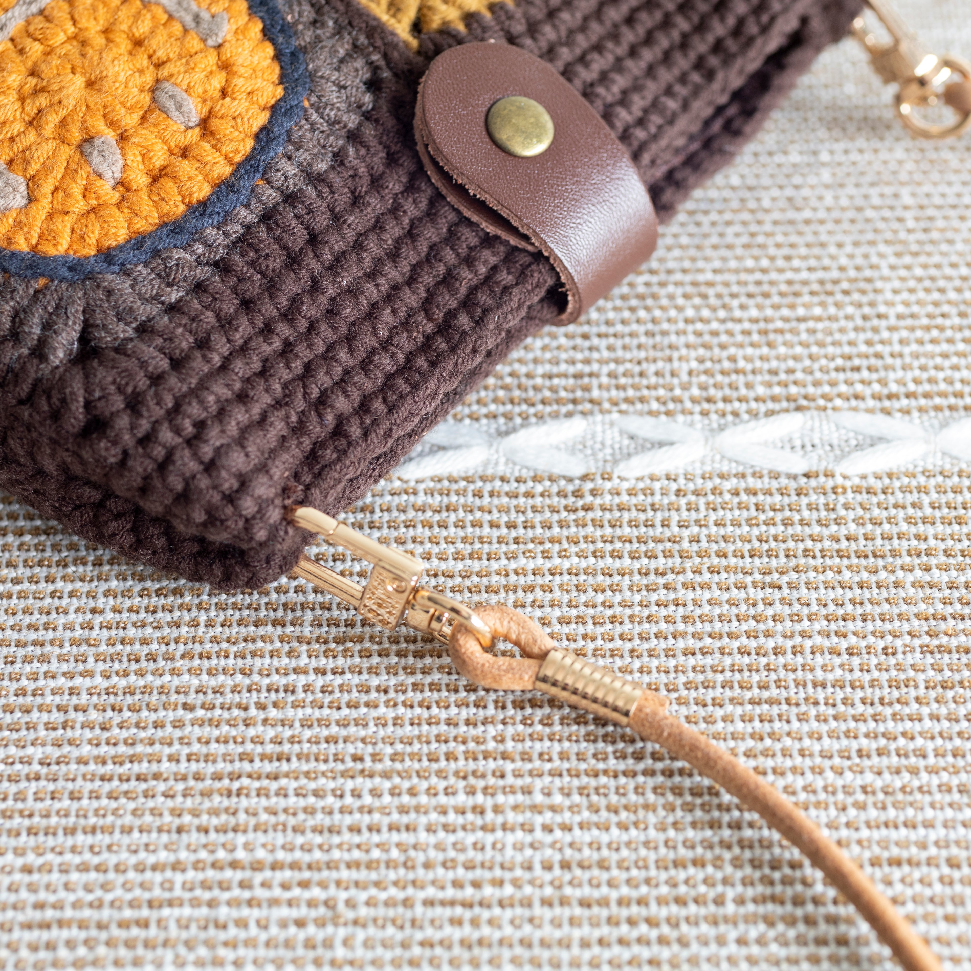 Crochet Smiley Face Shoulder Bag