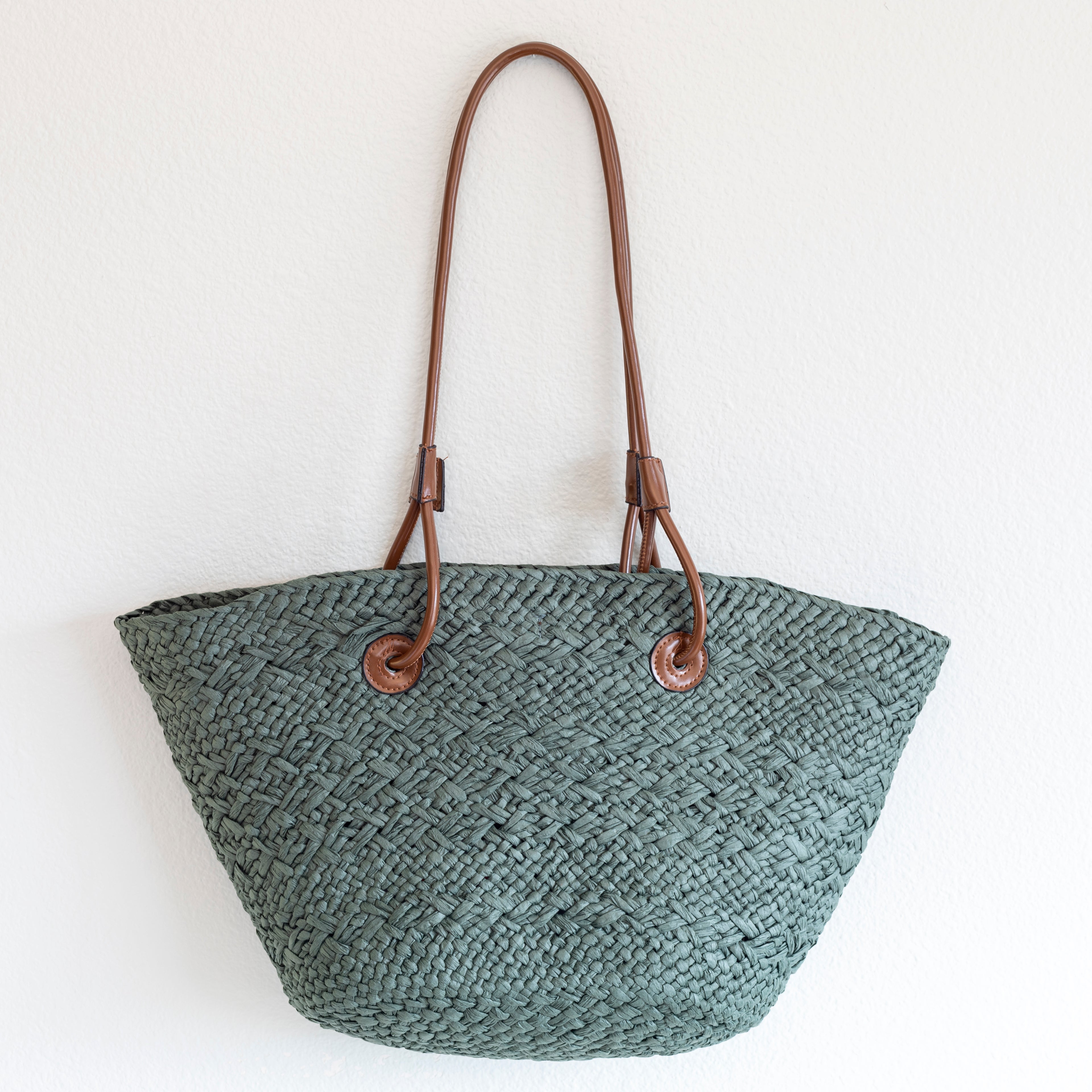 Straw Basket Summer Beach Tote