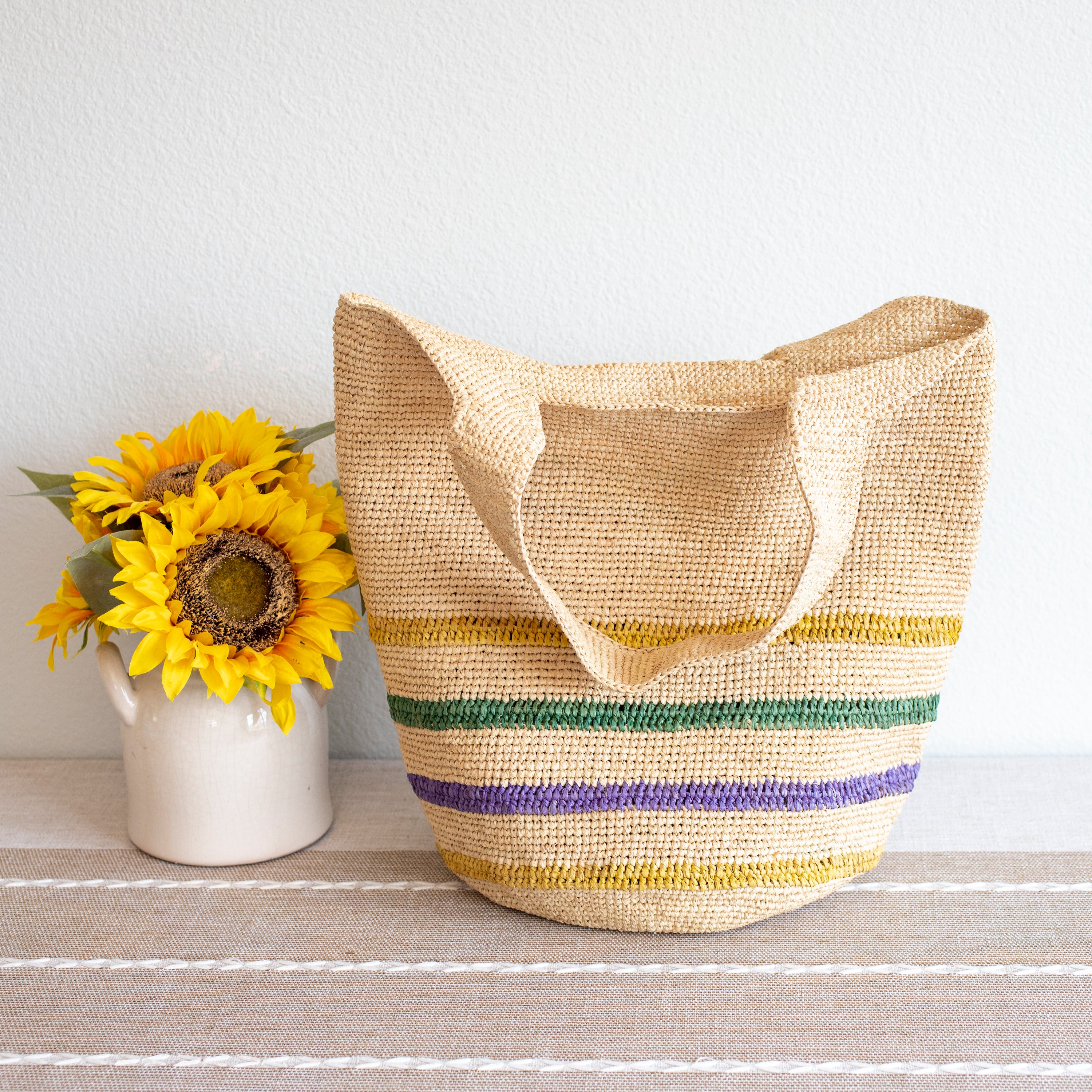 Handbags Women's Large Soft Raffia Woven Summer Straw Tote