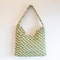 Handbags Women's Checkered Raffia Woven Summer Straw Tote