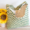 Handbags Women's Checkered Raffia Woven Summer Straw Tote