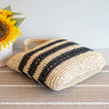 Elena Handbags Straw Woven Striped Summer Tote
