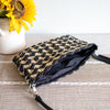 Elena Handbags Straw Woven Striped Crossbody Bag