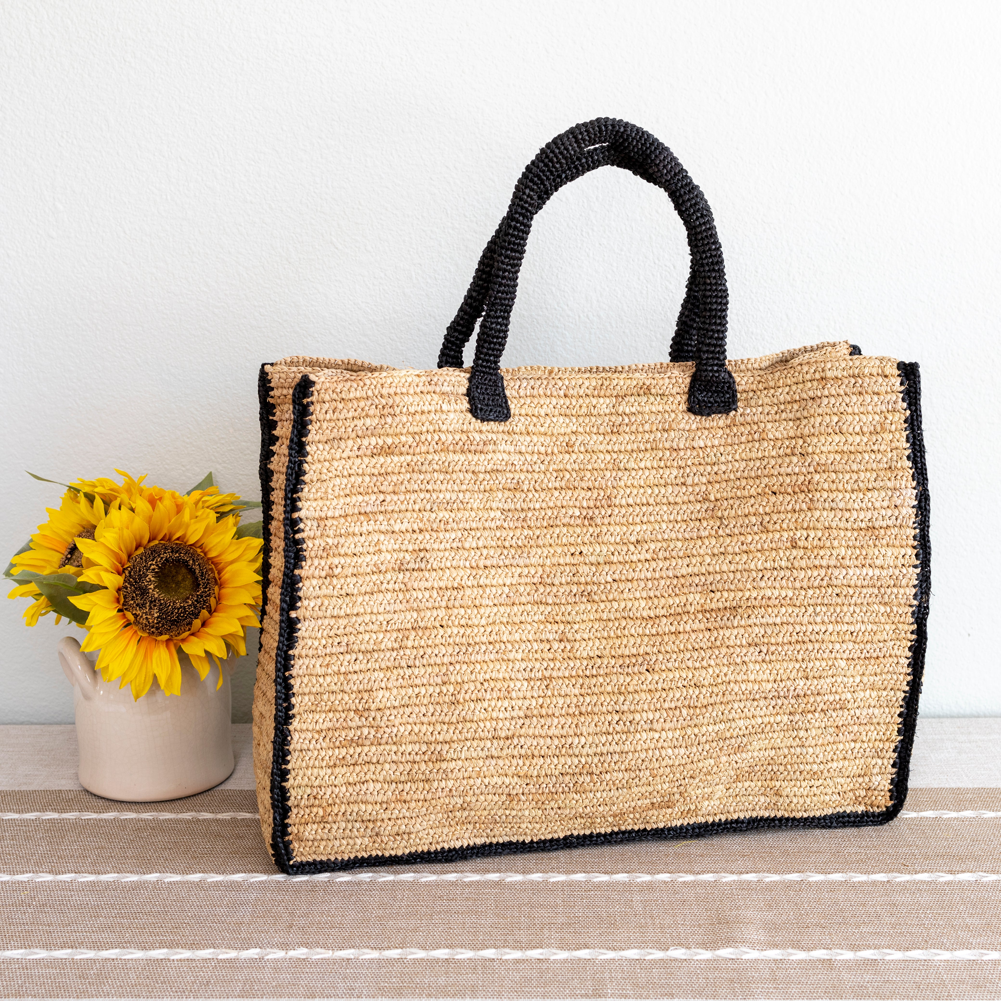 Extra Large Soft Raffia Woven Summer Straw Tote – Elena Handbags