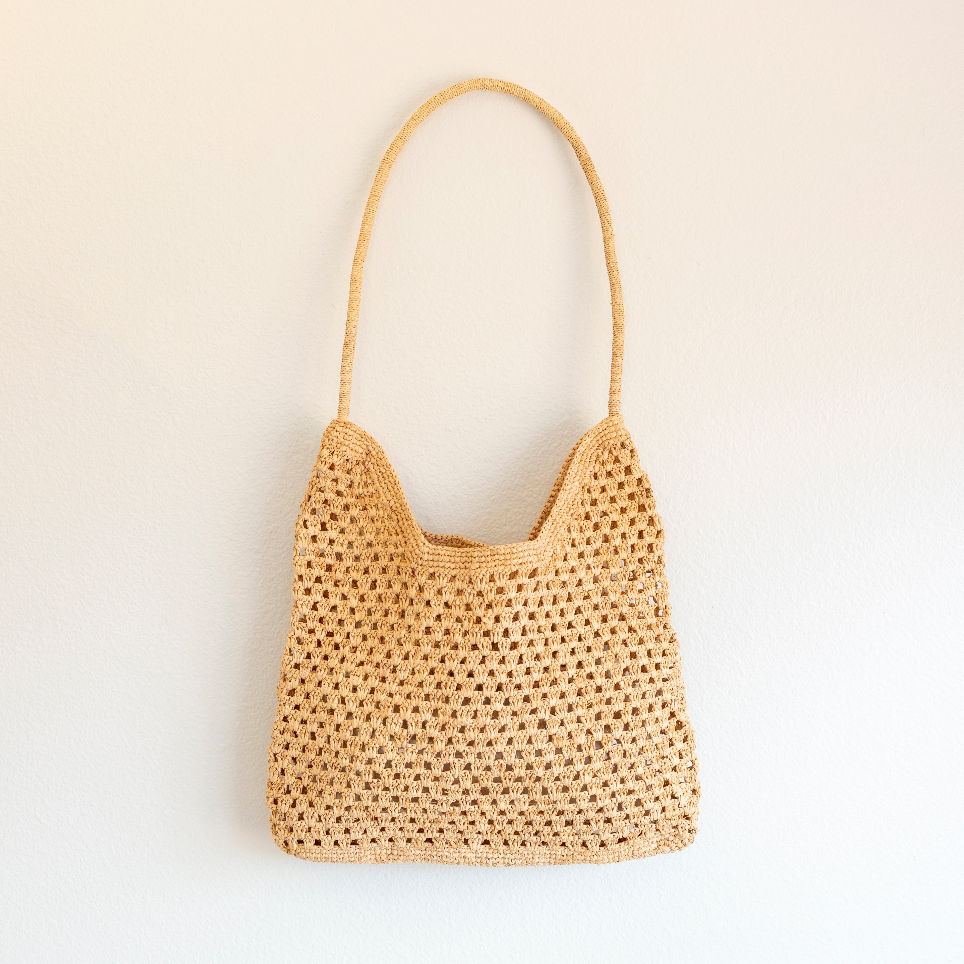 Elena Handbags Raffia Summer Beach Shoulder Bag