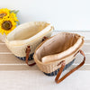 Elena Handbags Handmade Summer Straw Basket Bag Beach Handbag