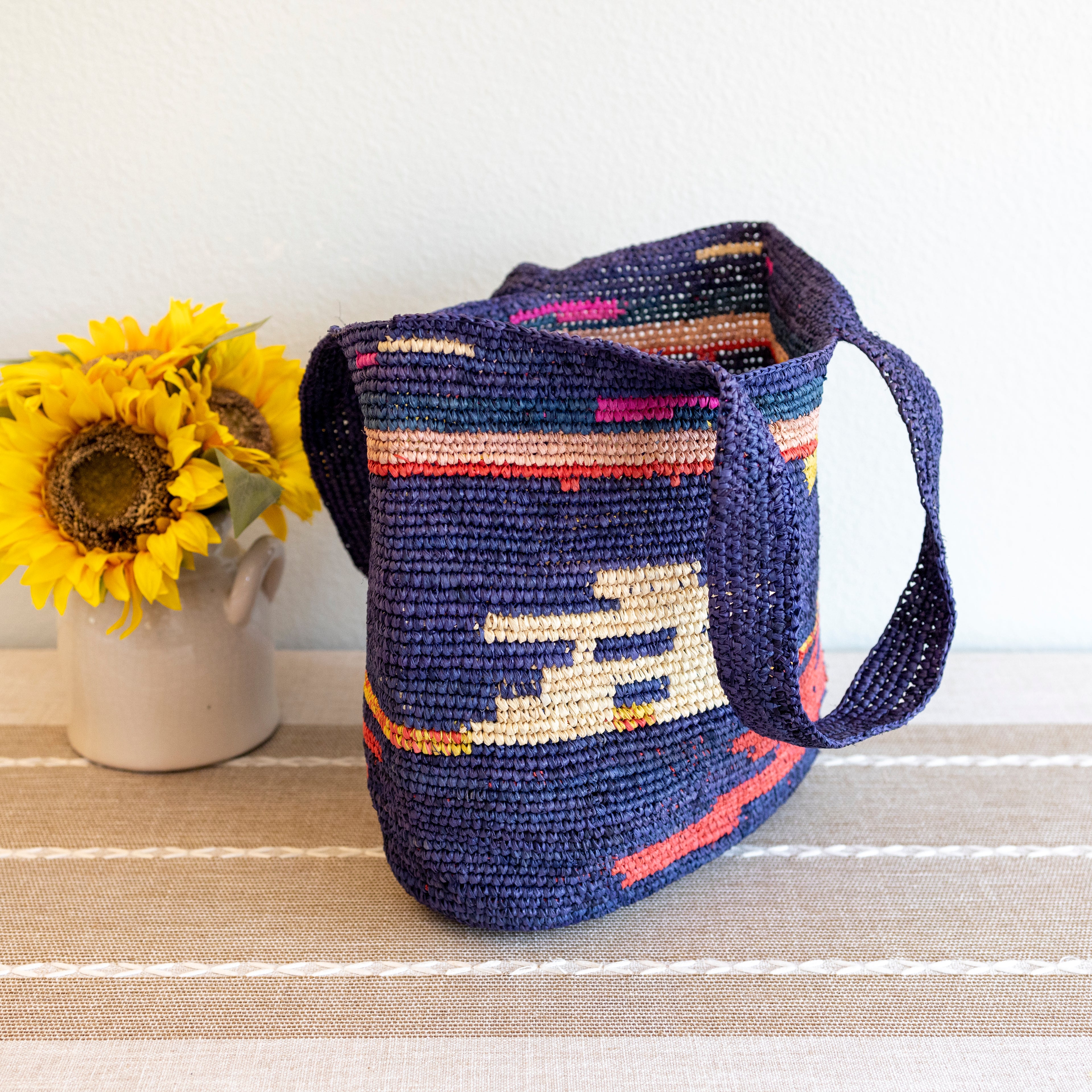 Large Summer Fashion Raffia Tote Bag
