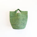 Hand Woven Fashion Raffia Beach Bag in Green