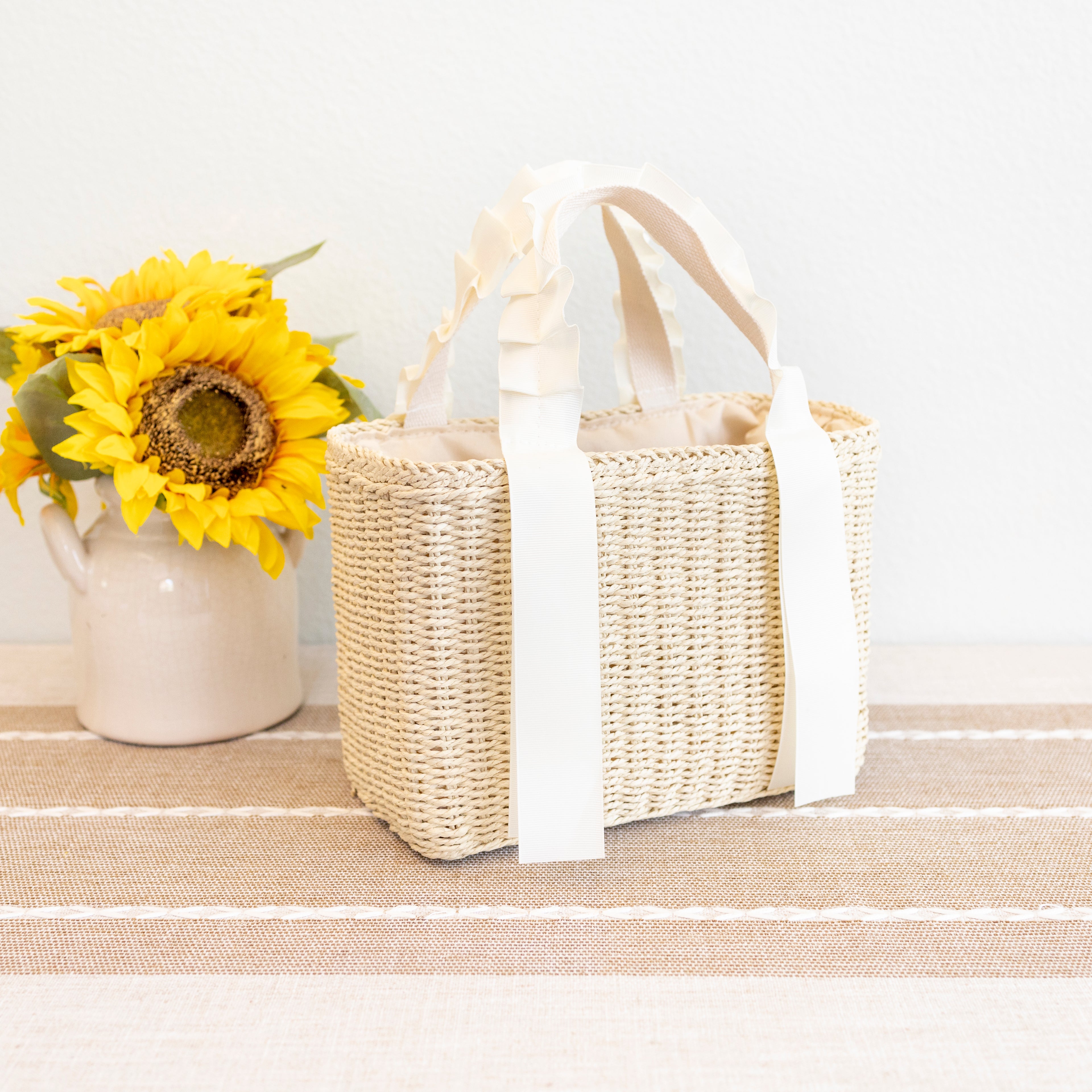Summer Straw Beach Basket Handbag