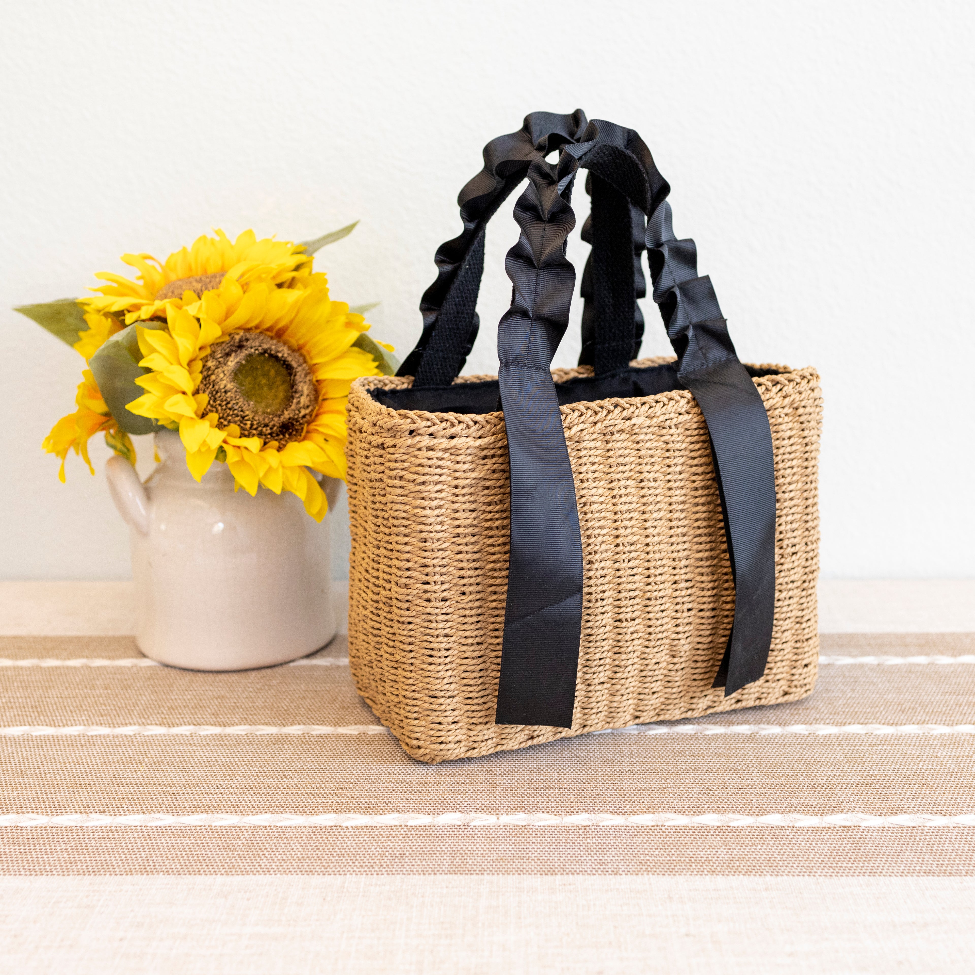 Summer Straw Beach Basket Handbag