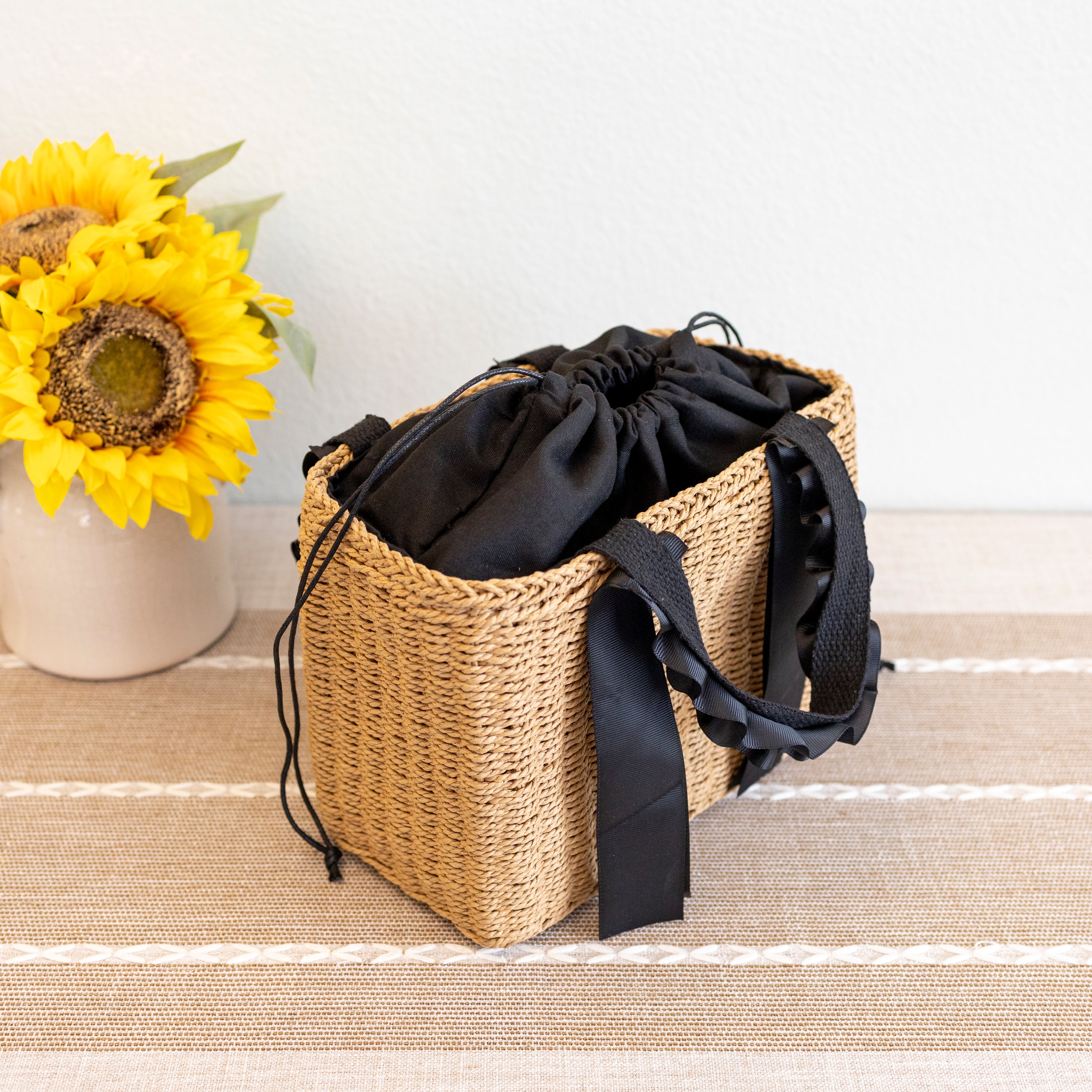 Summer Straw Beach Basket Handbag