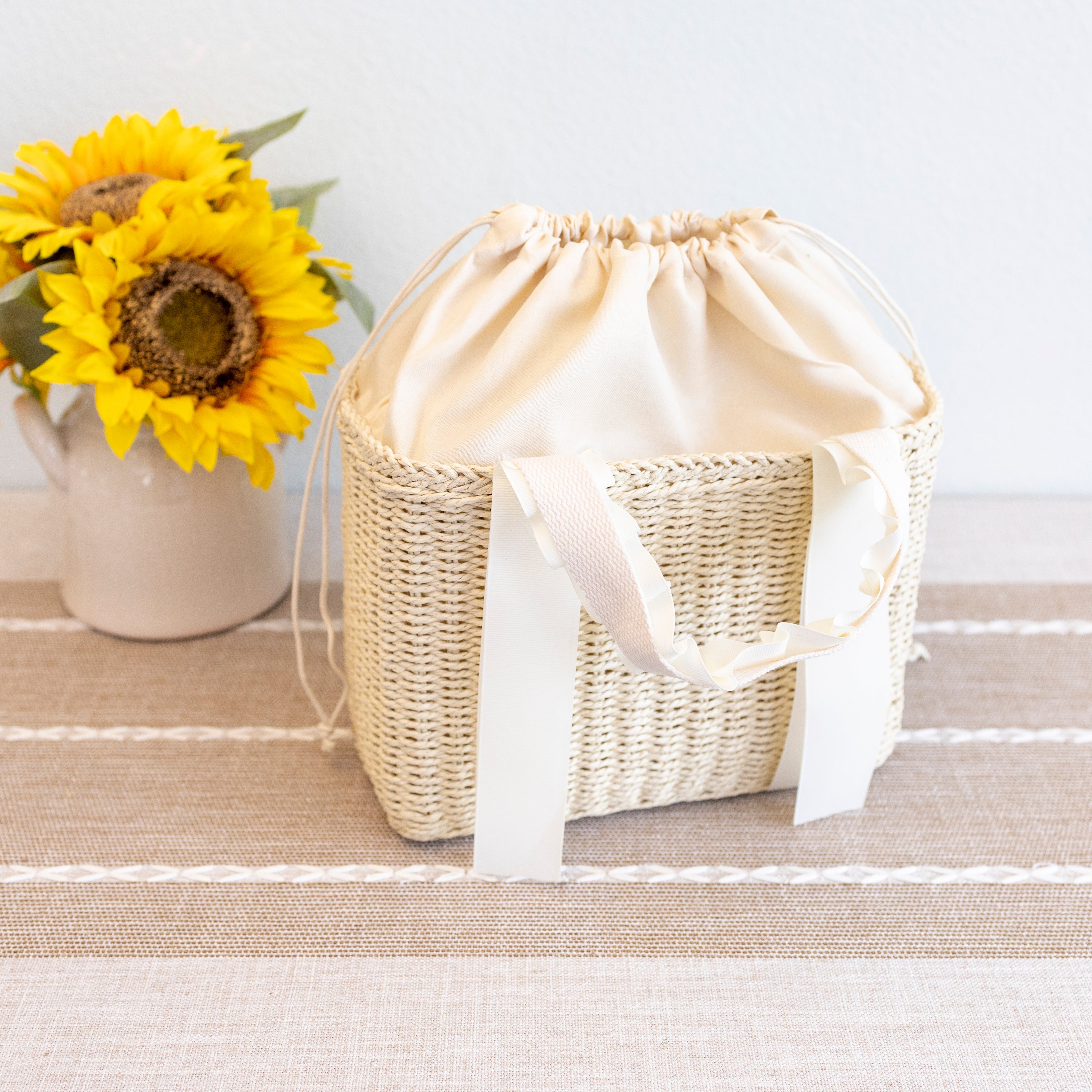 Summer Straw Beach Basket Handbag