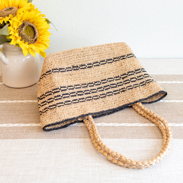 Elena Handbags Everyday Small Raffia Straw Handbag