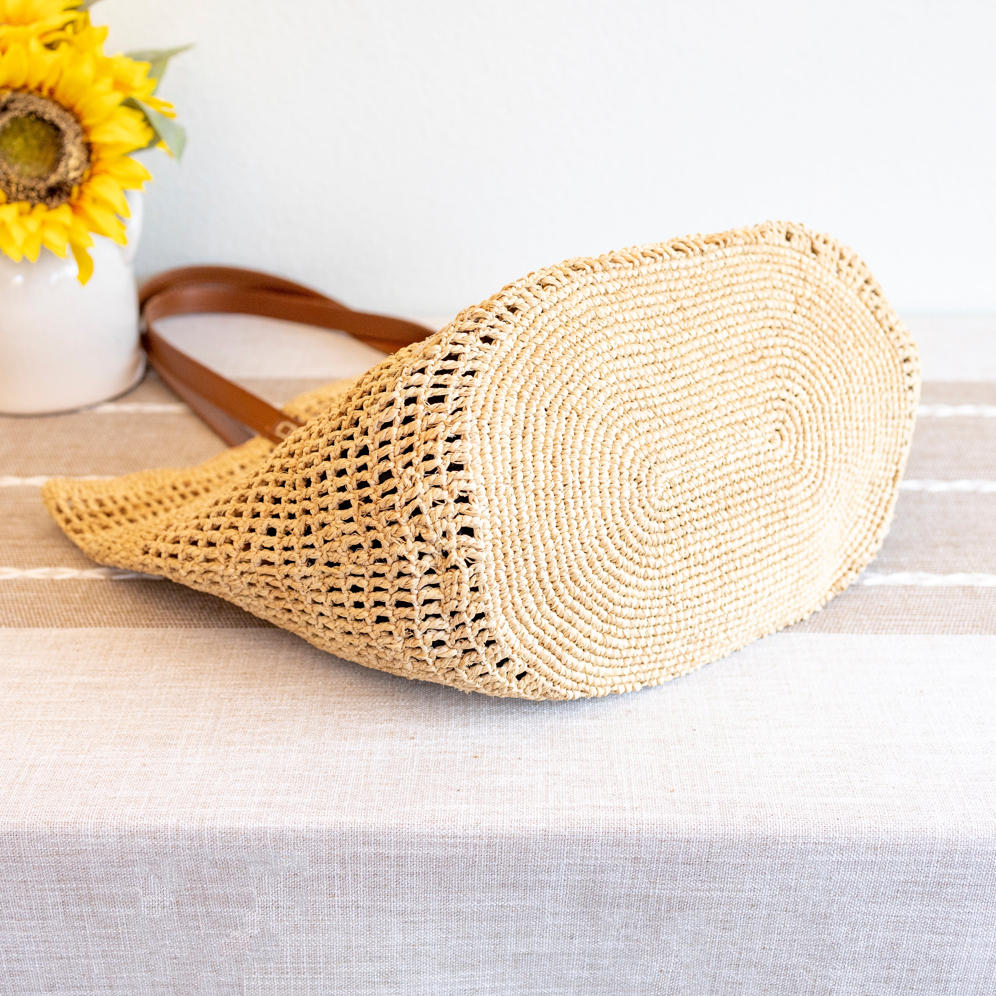 Large Soft Raffia Woven Summer Straw Tote