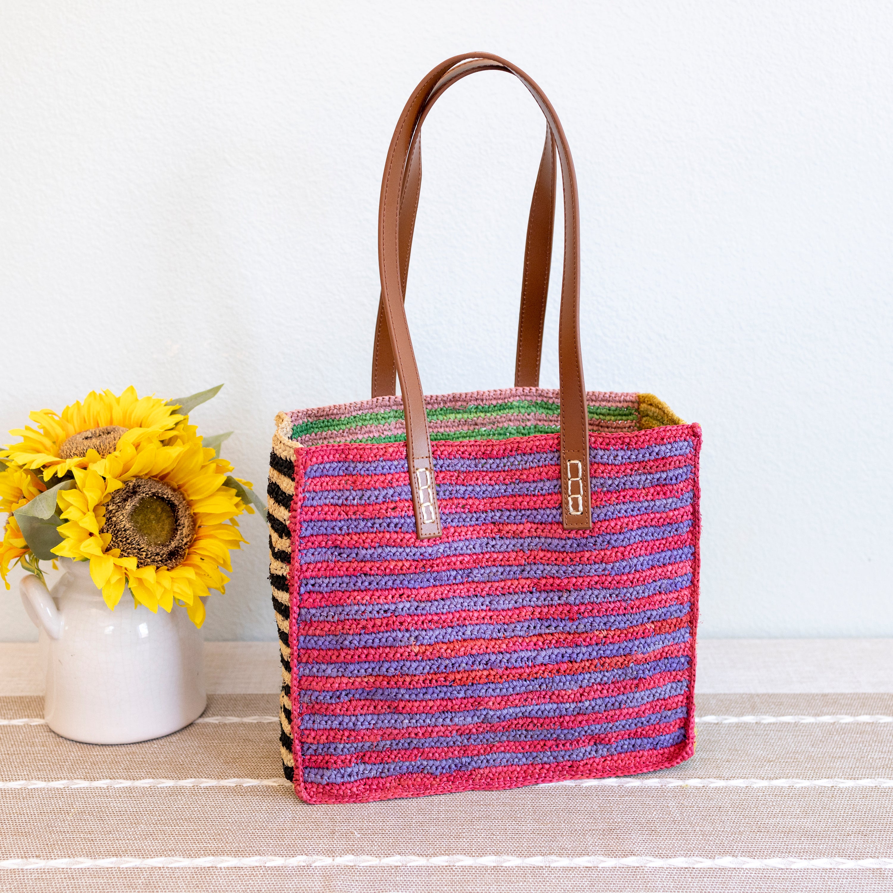 Soft Raffia Summer Beach Straw Shoulder Bag