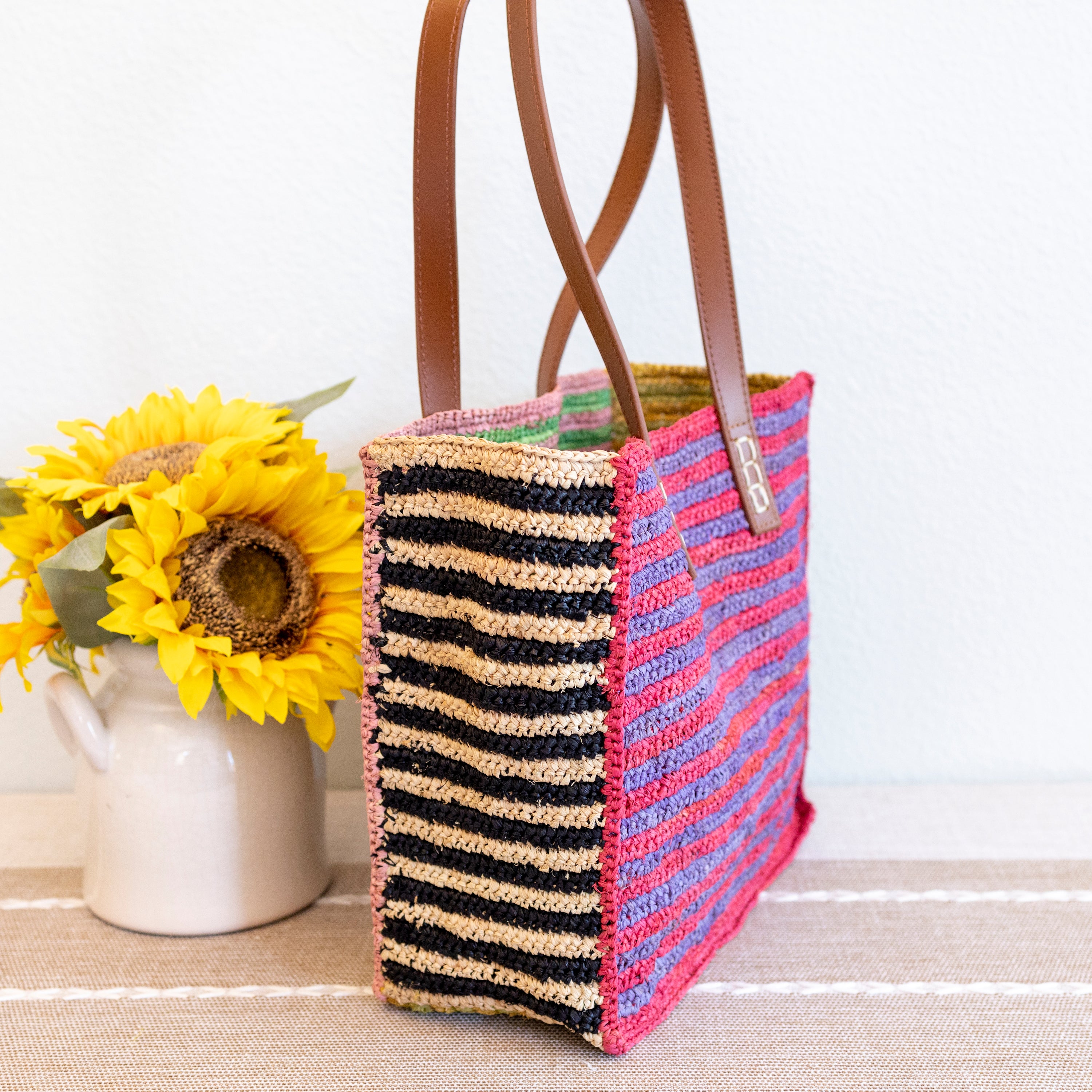 Soft Raffia Summer Beach Straw Shoulder Bag
