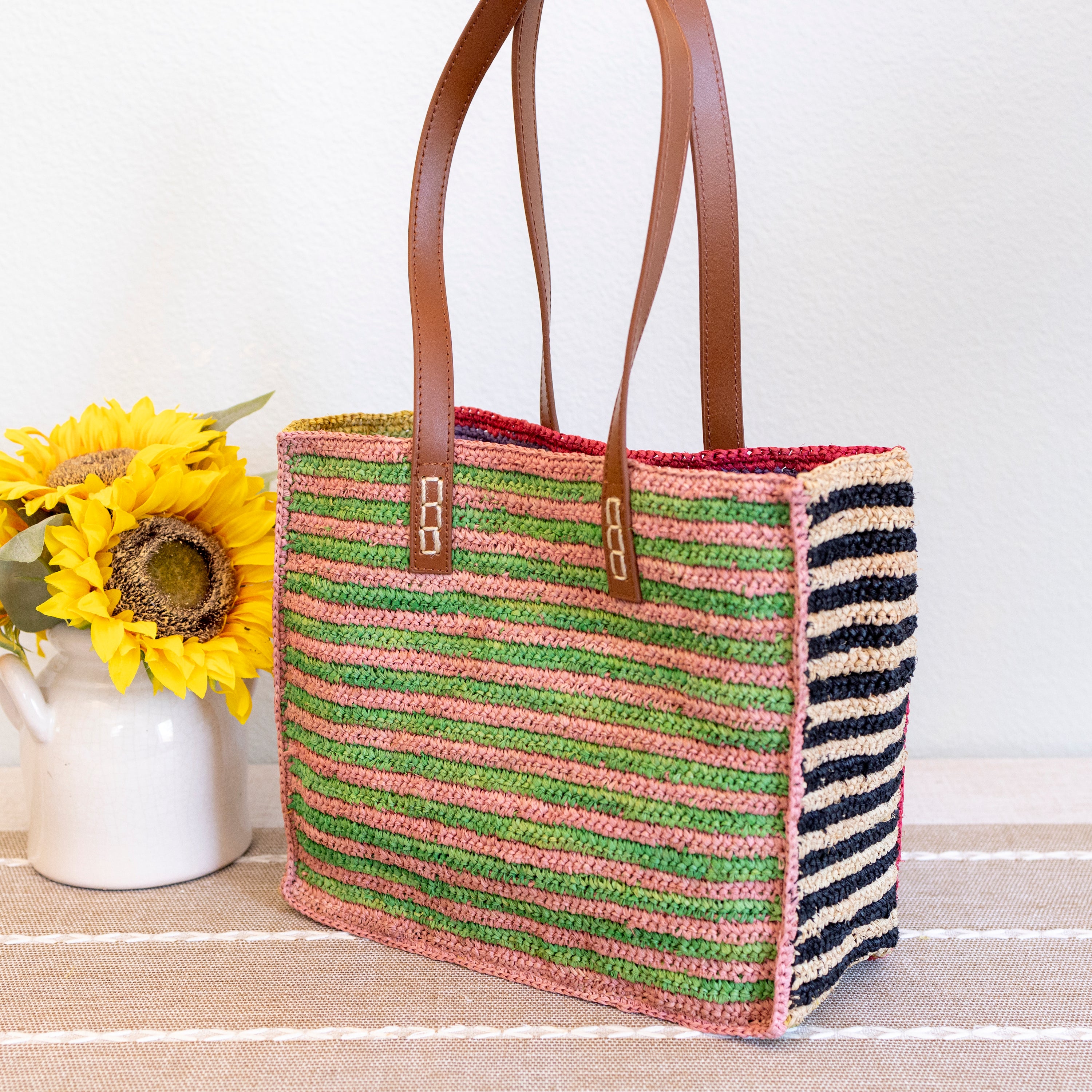Soft Raffia Summer Beach Straw Shoulder Bag