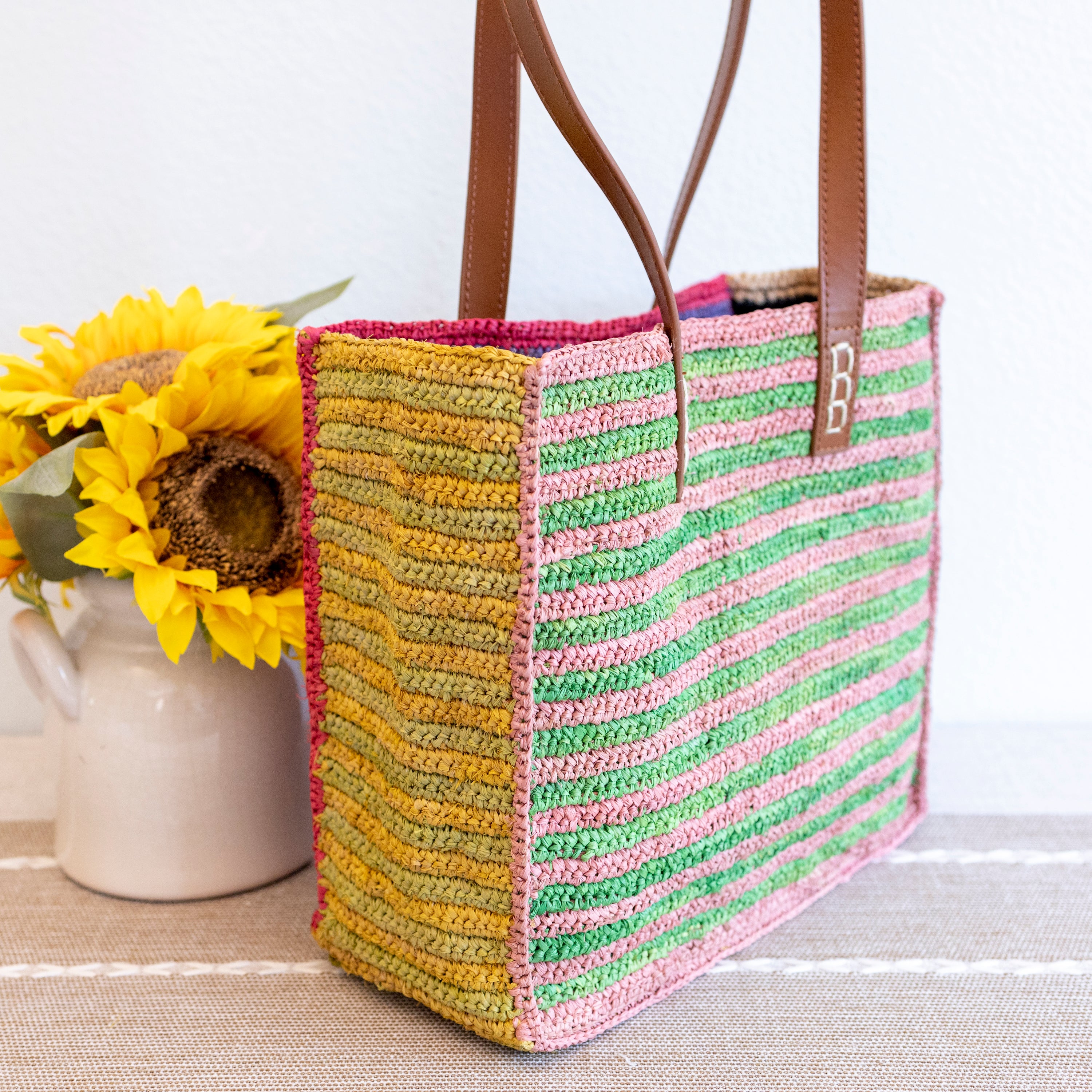 Soft Raffia Summer Beach Straw Shoulder Bag