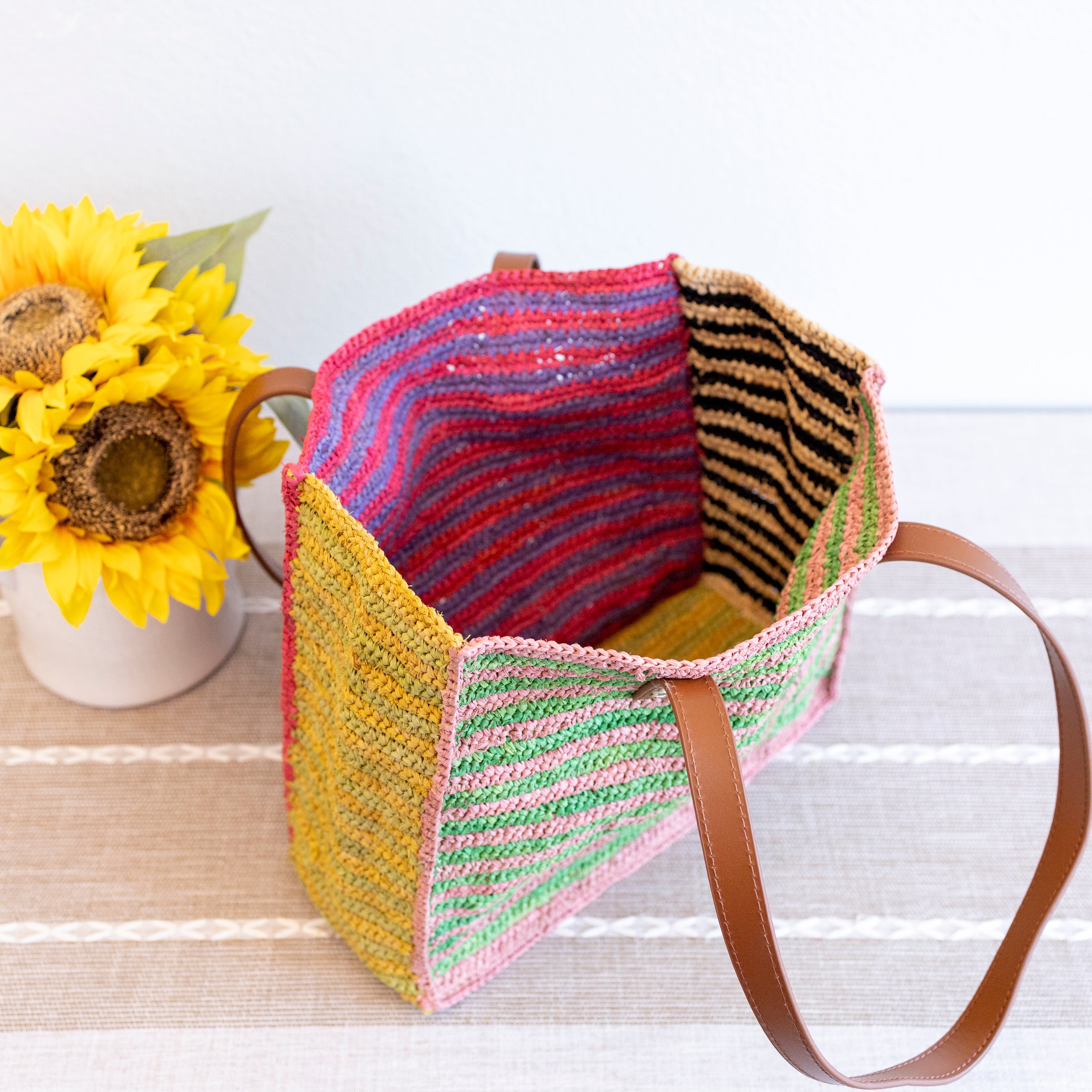 Soft Raffia Summer Beach Straw Shoulder Bag