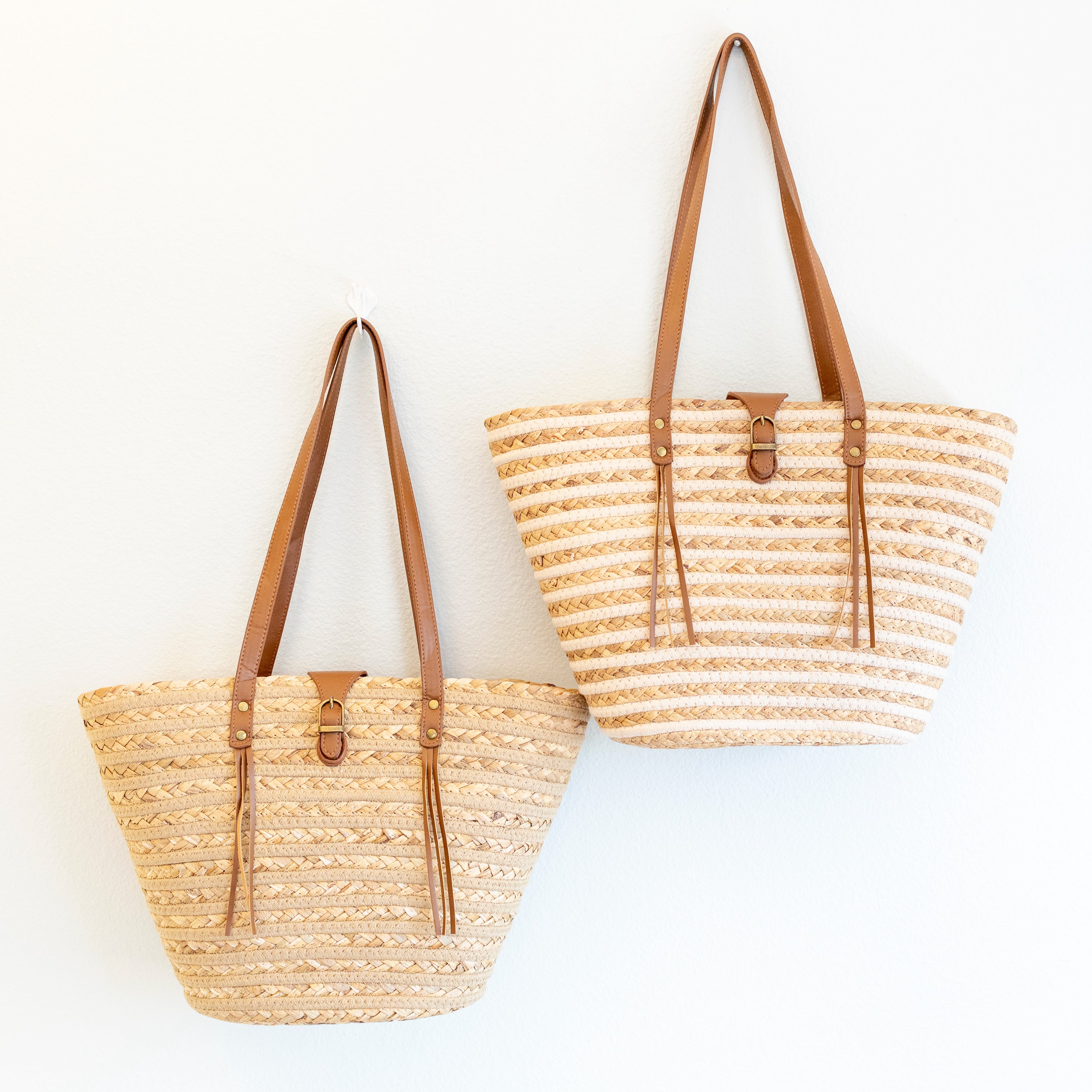 Women's Woven Straw Market Tote Bag