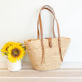 Women's Woven Straw Market Tote Bag