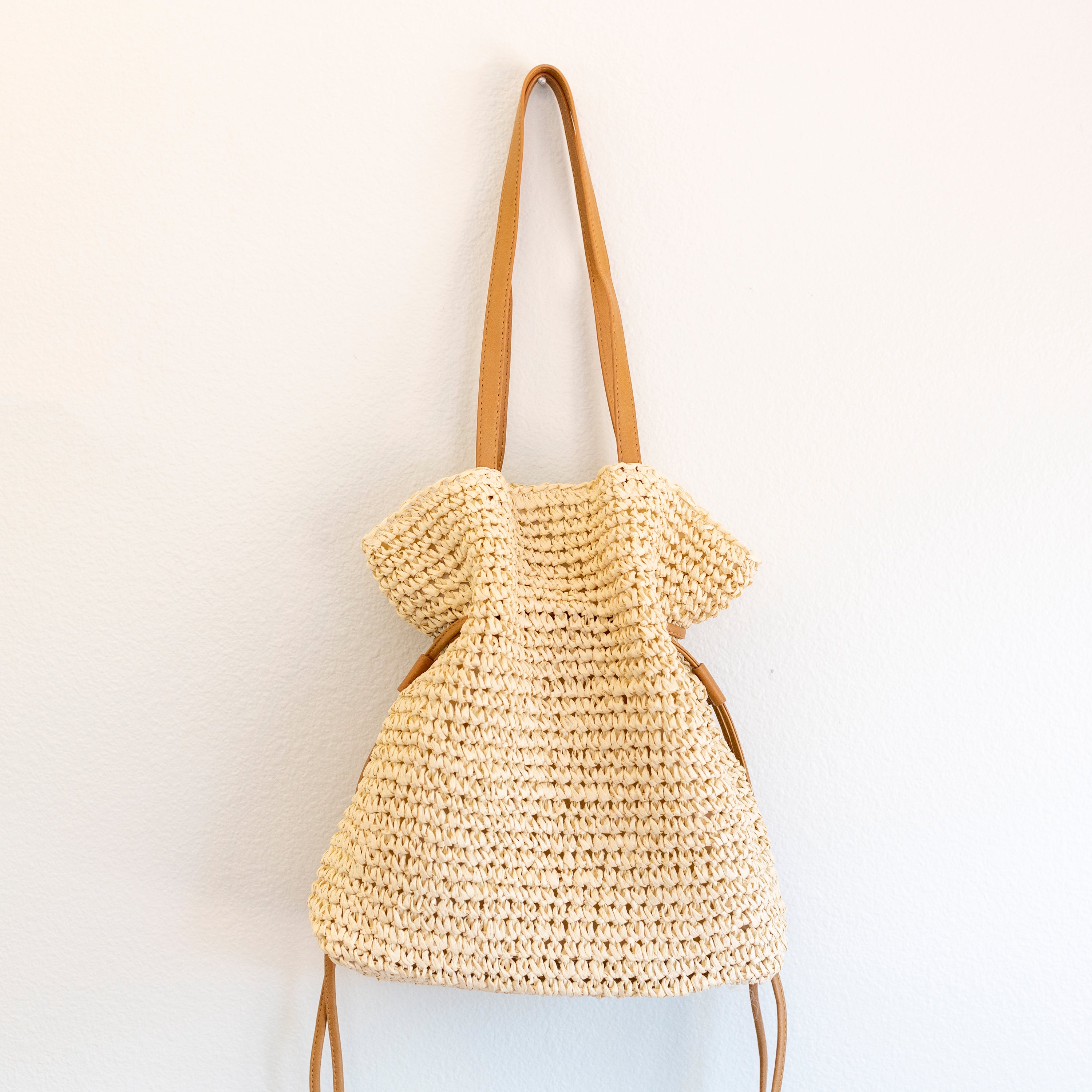 Elena Handbags Retro Straw Woven Tote Bag