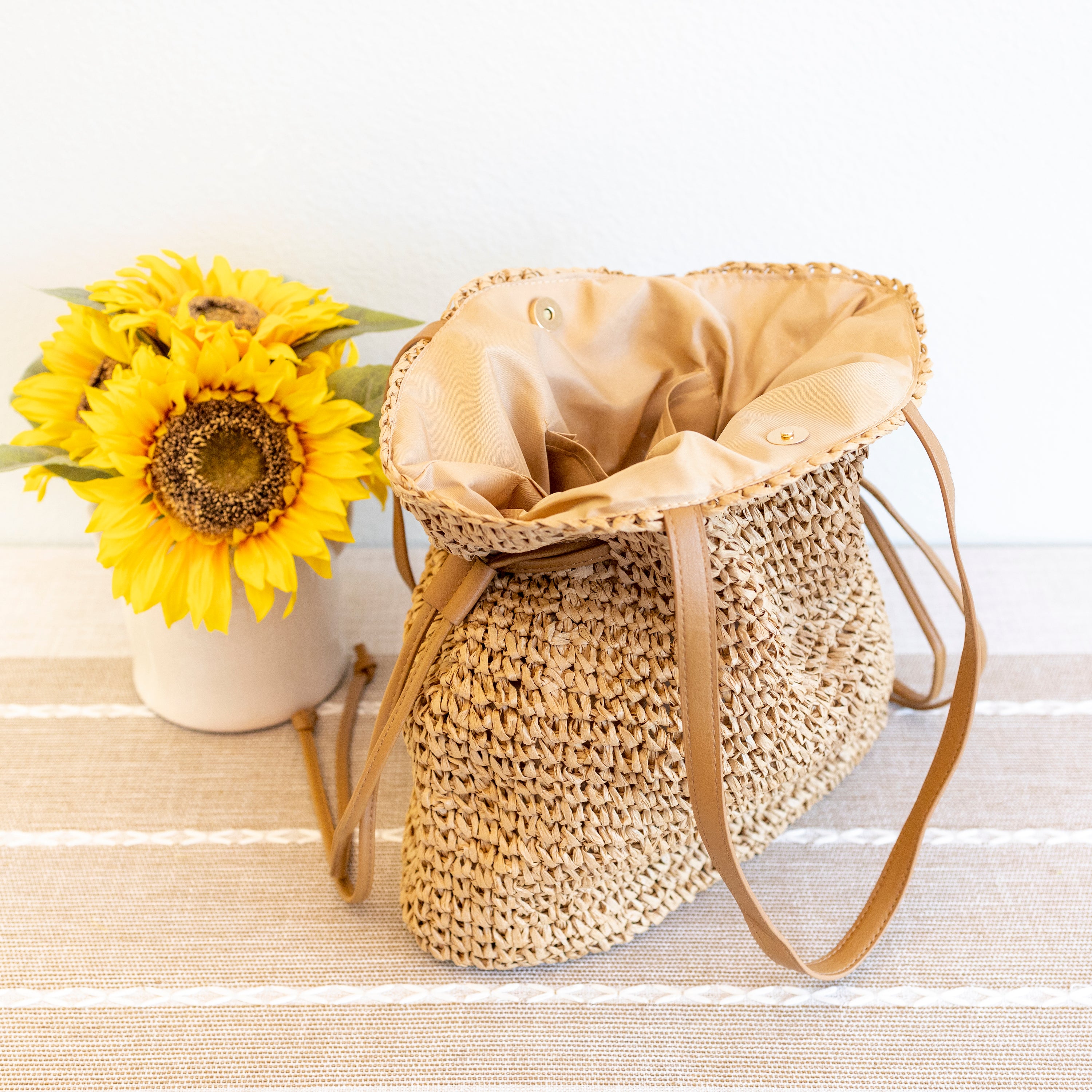Retro Straw Woven Tote Bag