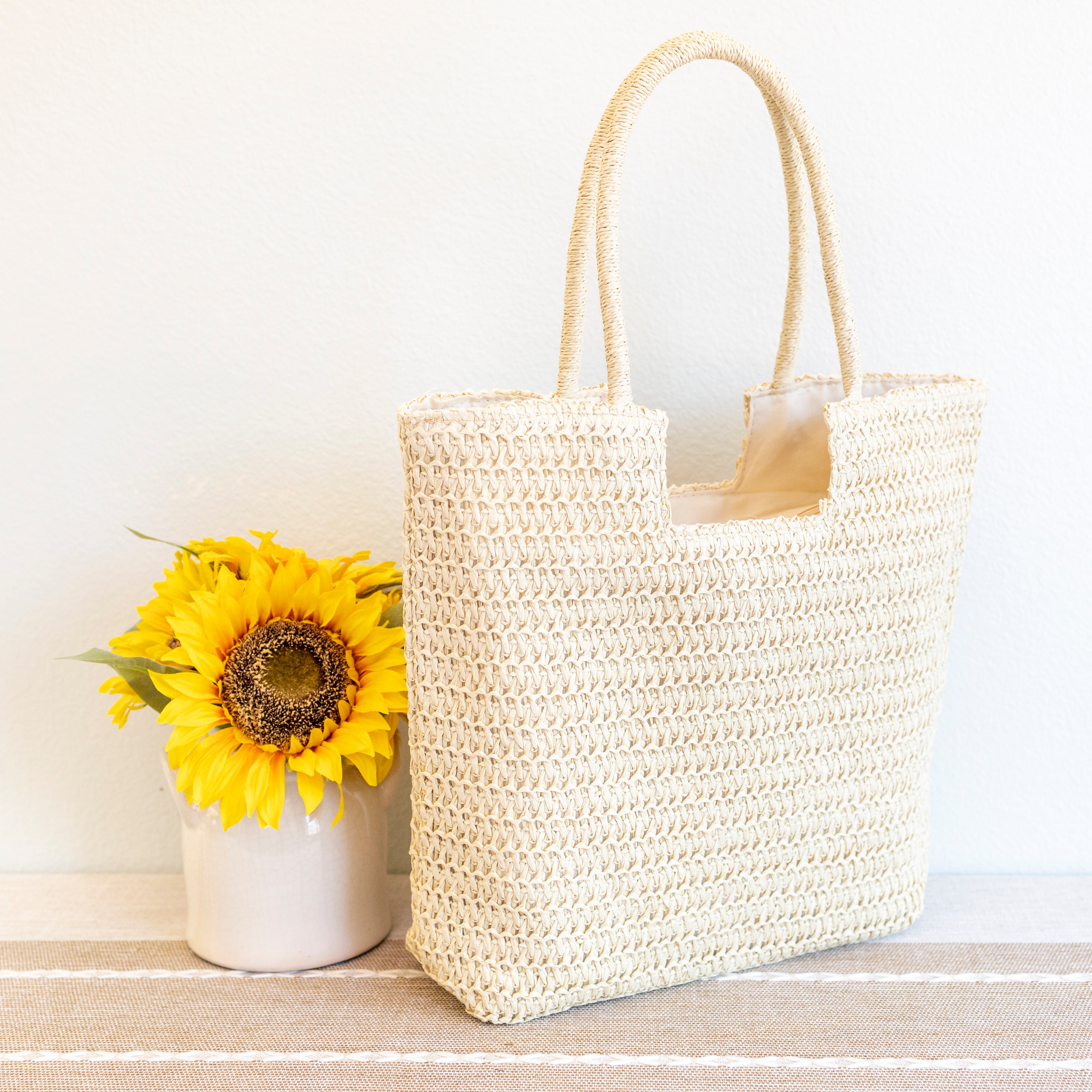 Retro Straw Woven Tote Bag