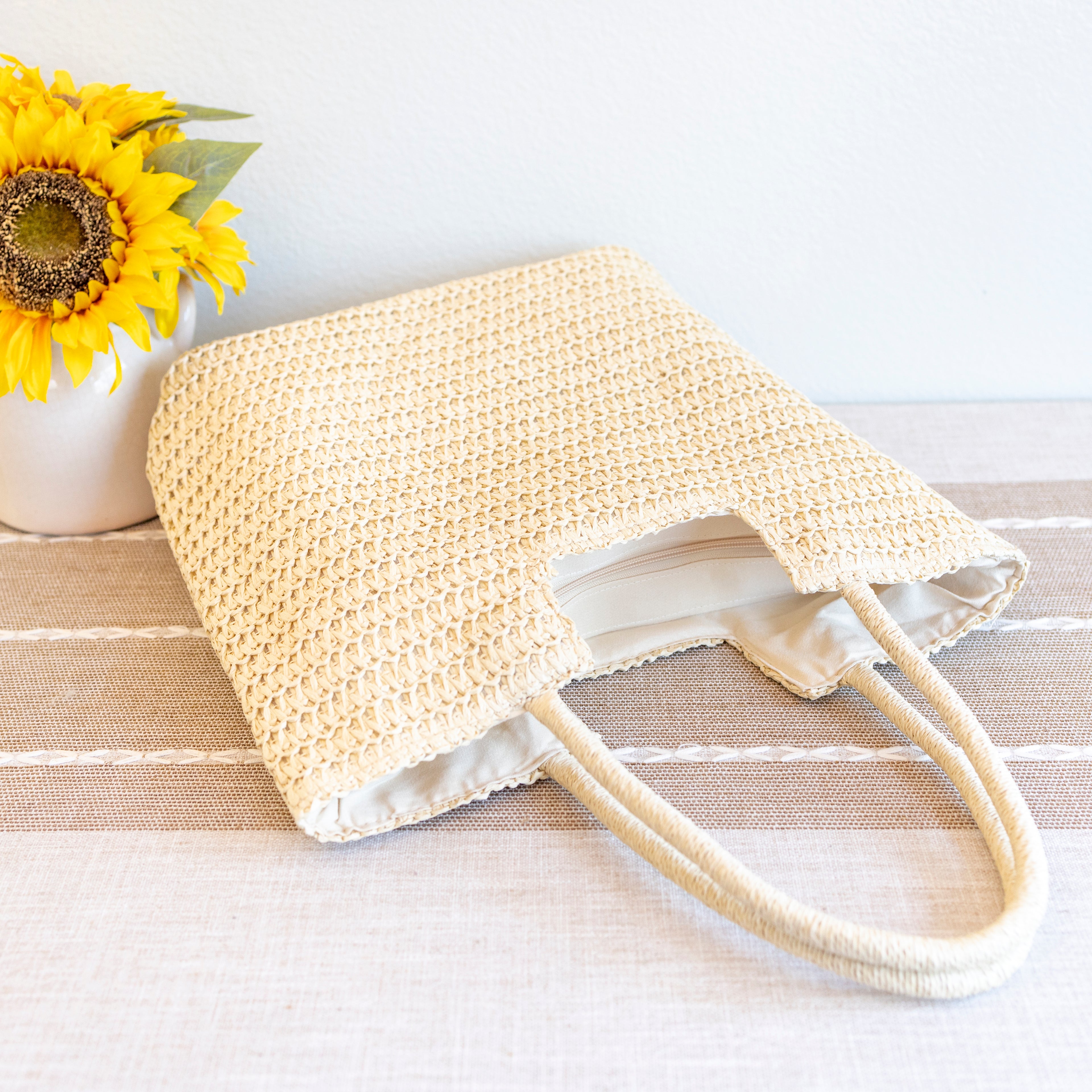 Retro Straw Woven Tote Bag