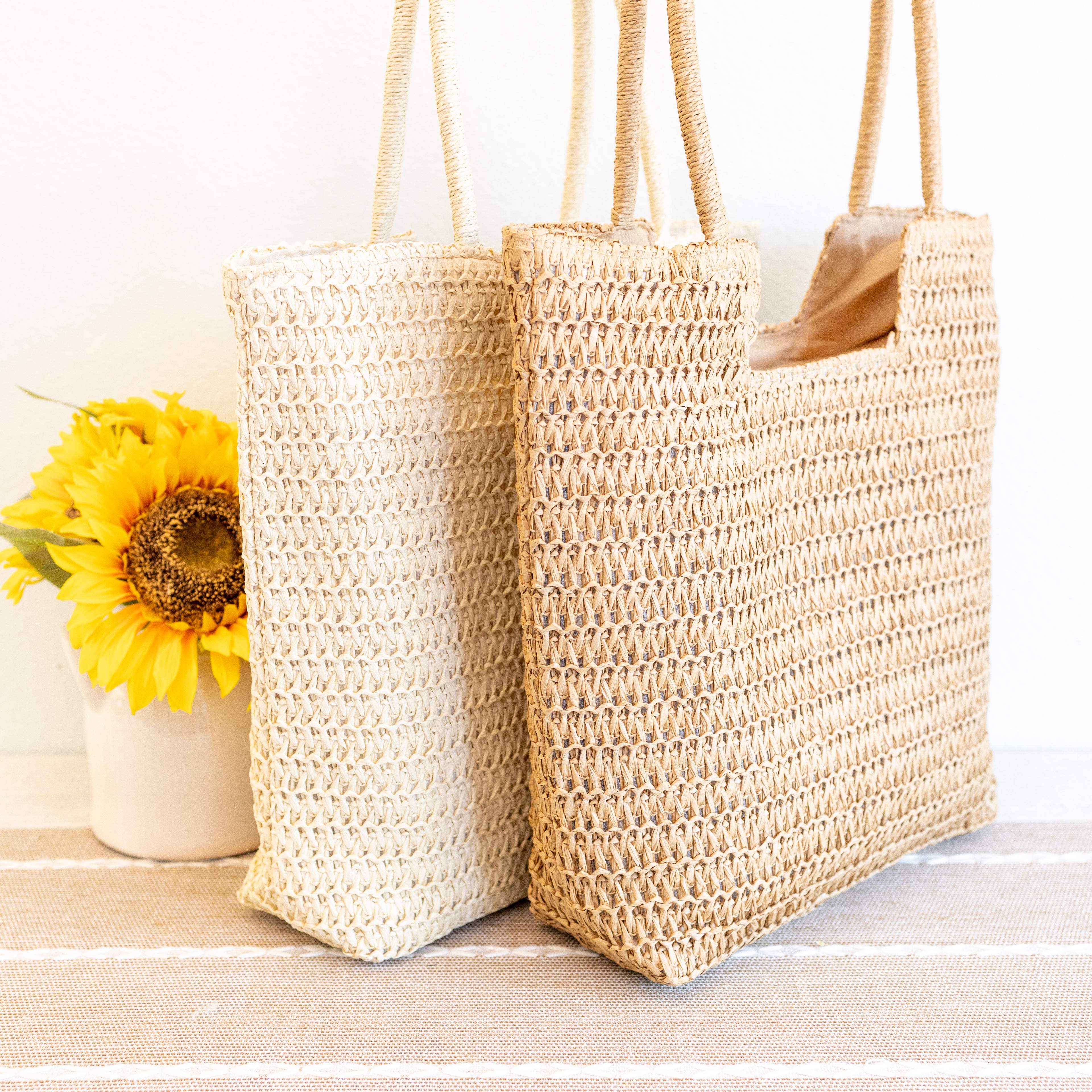 Retro Straw Woven Tote Bag