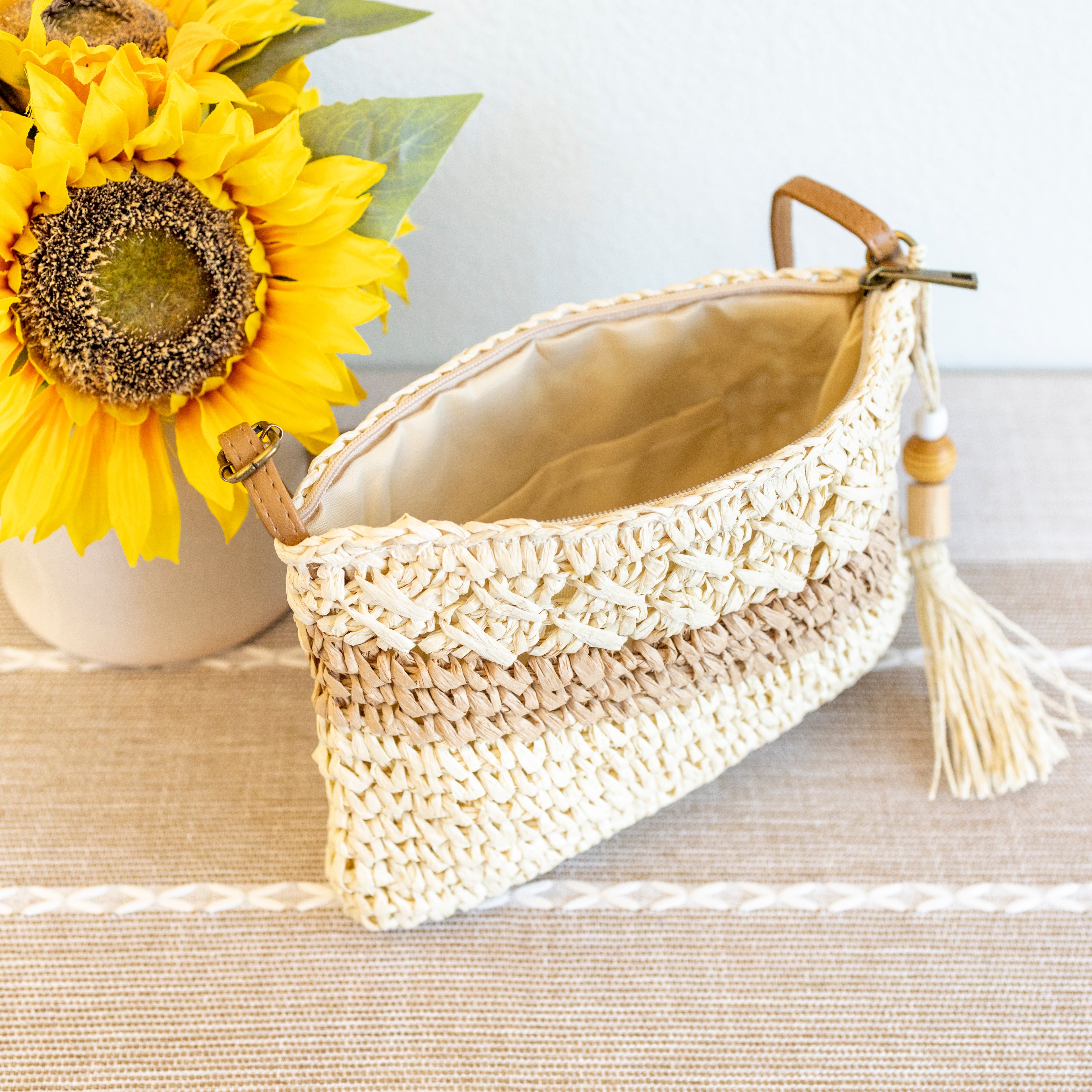 Straw Woven Crossbody Bag