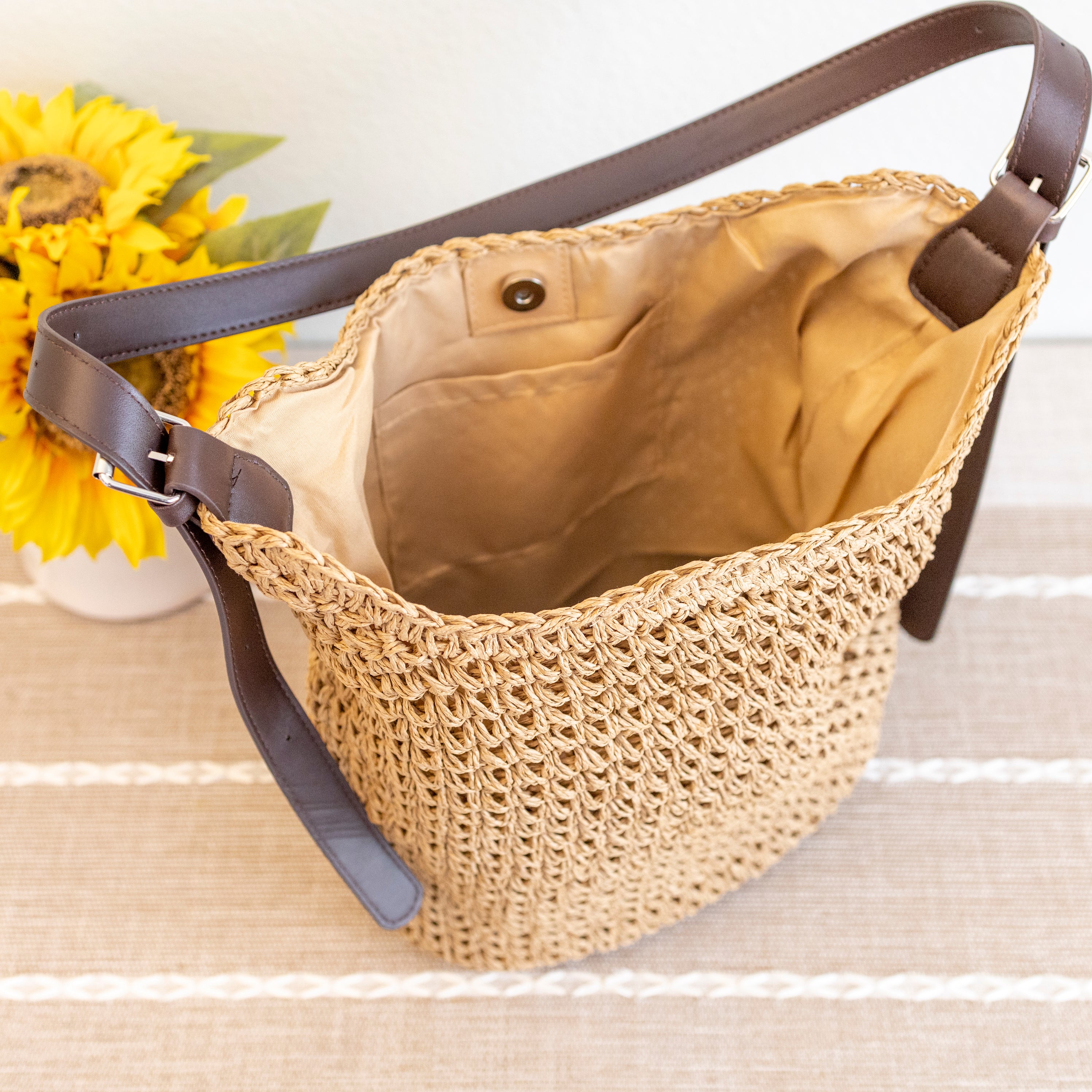 Beach Straw Woven Tote Bag
