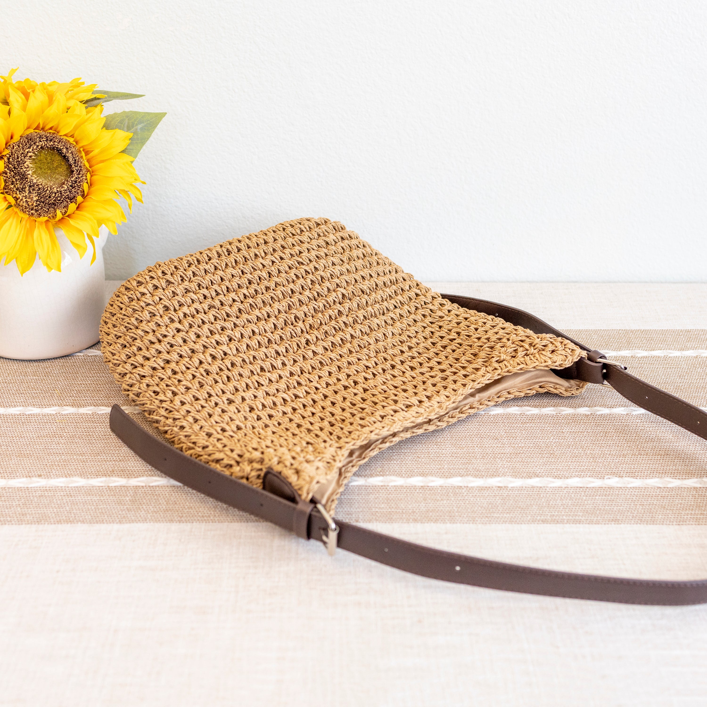 Beach Straw Woven Tote Bag