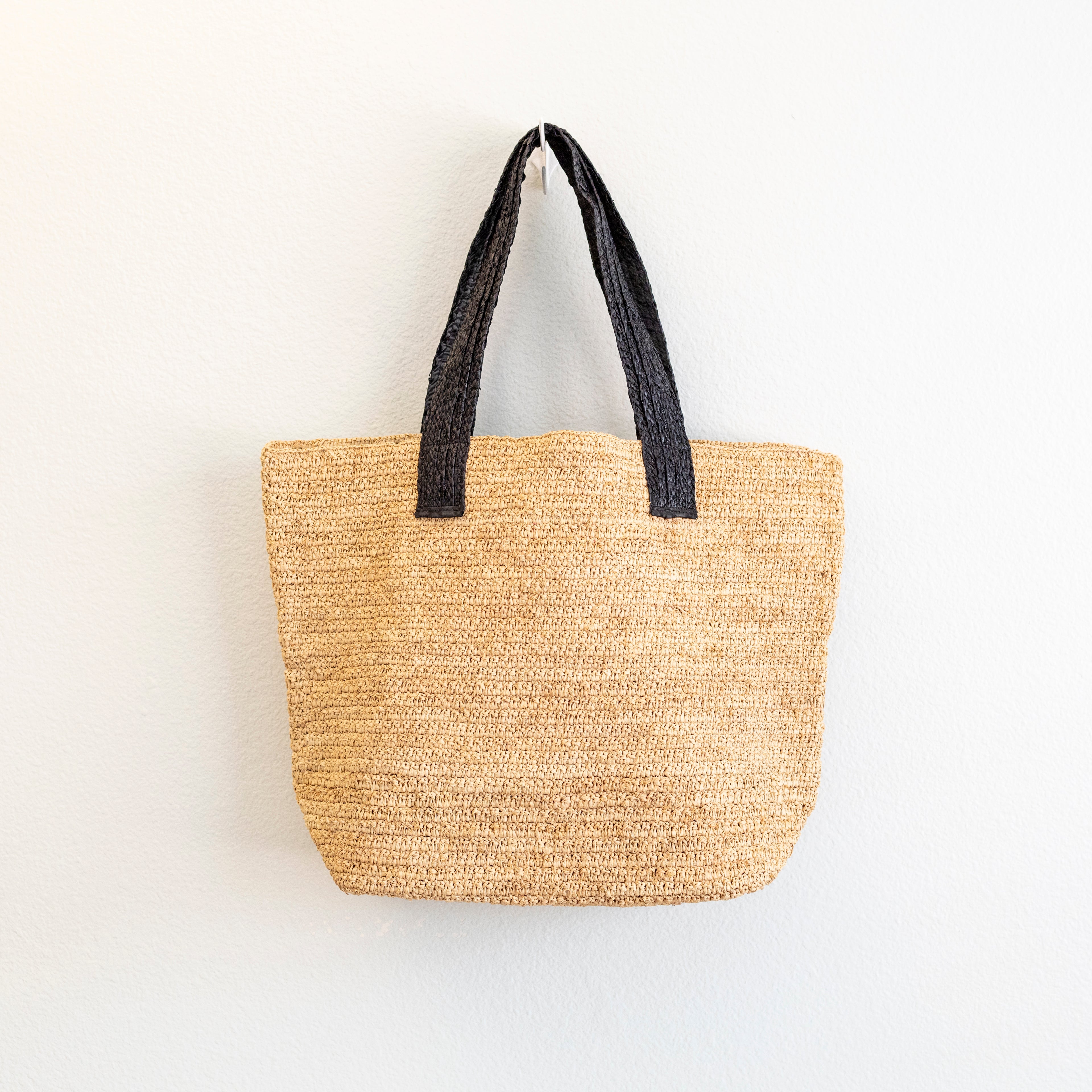 Large Soft Raffia Woven Summer Straw Tote