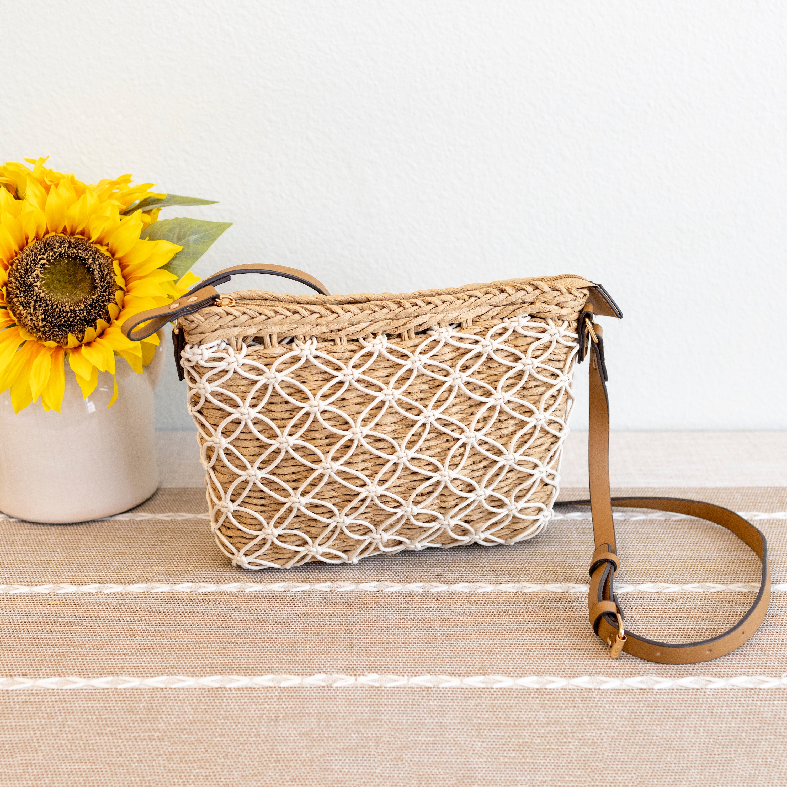 Straw Woven Crossbody Purse