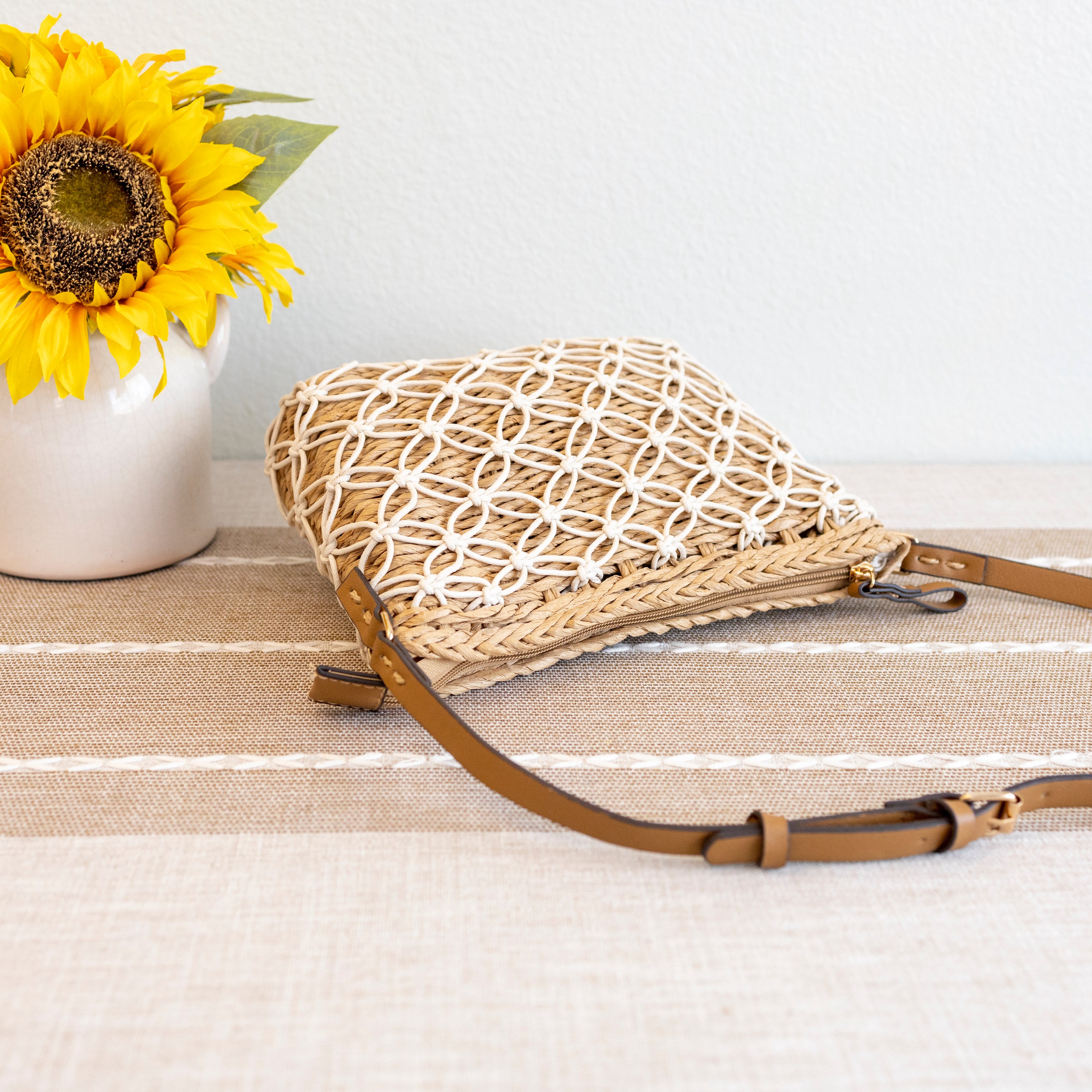 Straw Woven Crossbody Purse