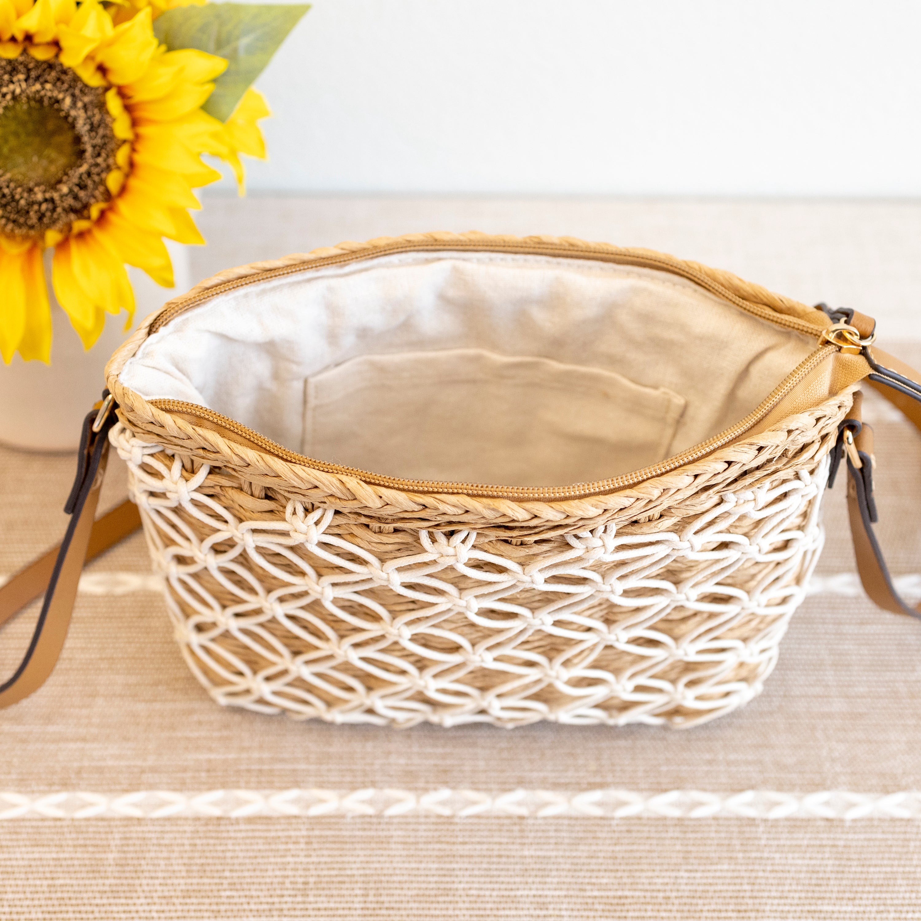 Straw Woven Crossbody Purse